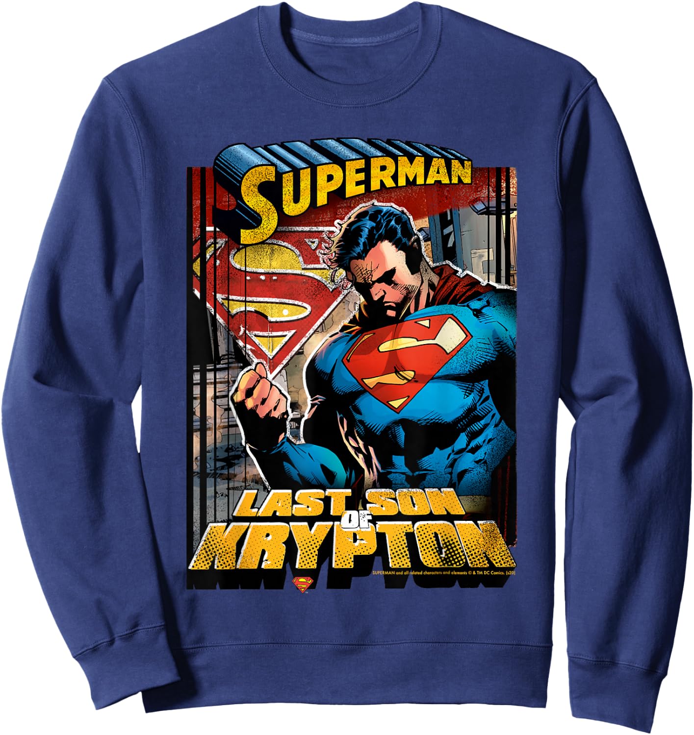 DC Comics Superman Last Son of Krypton Sweatshirt - Sweatshirt | Navy
