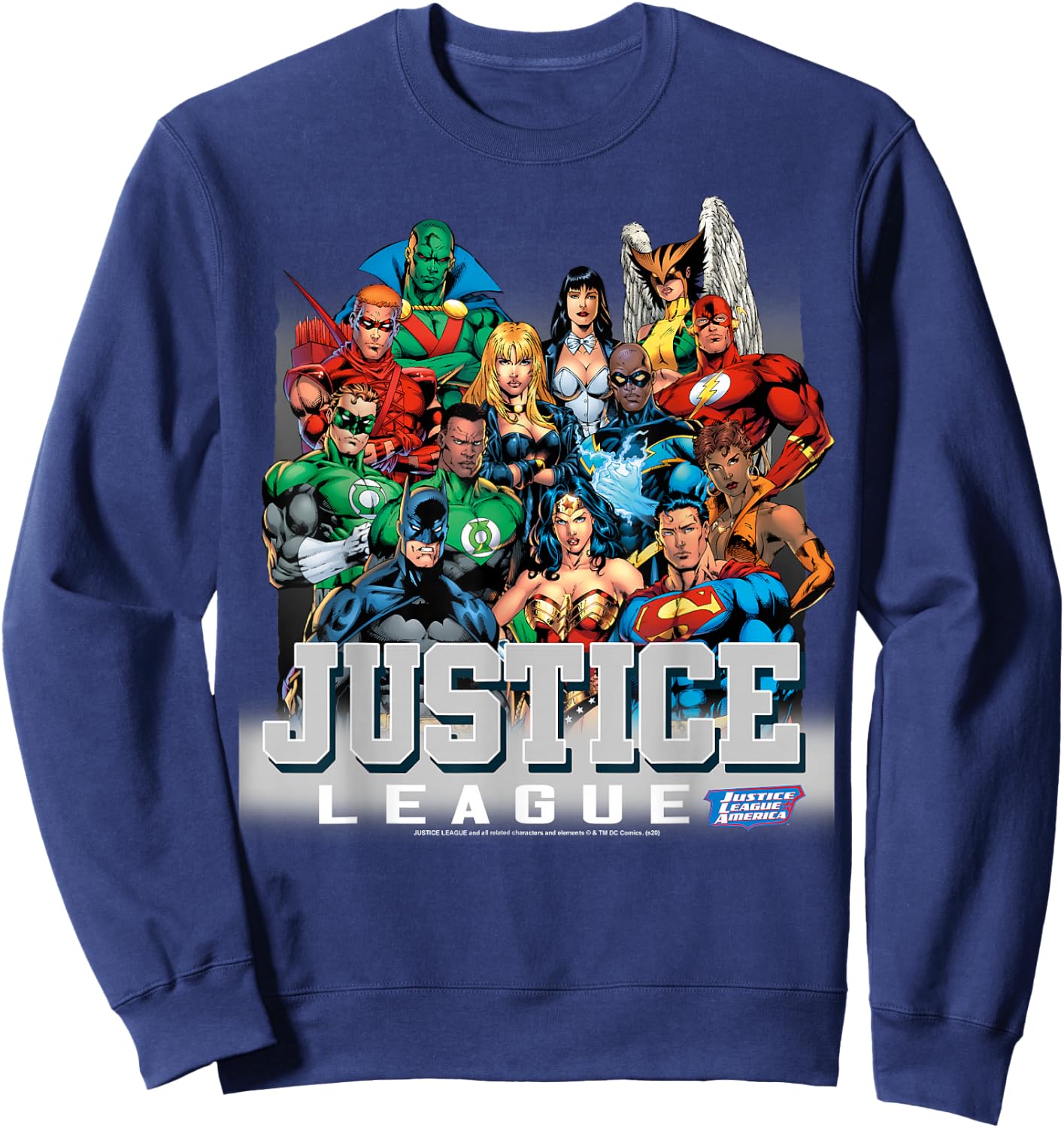 DC Comics Justice League Modern Group Shot Sweatshirt - Sweatshirt | Navy