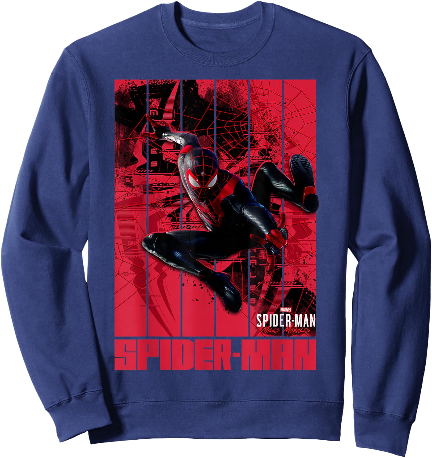 Marvel Spider-Man: Miles Morales Panels Sweatshirt - Sweatshirt | Navy