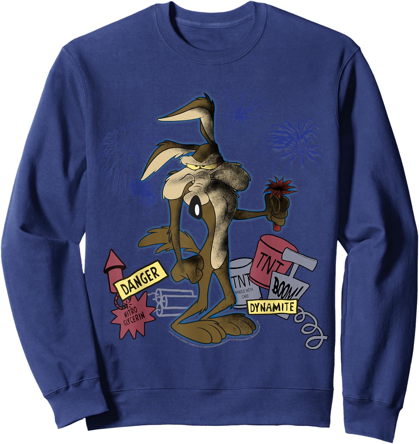 Looney Tunes Wile E. Coyote TNT Portrait Short Sleeve Sweatshirt - Sweatshirt | Navy