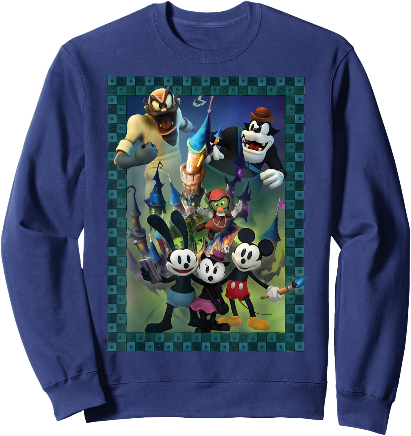 Disney Epic Mickey Group Shot Poster Sweatshirt - Sweatshirt | Navy