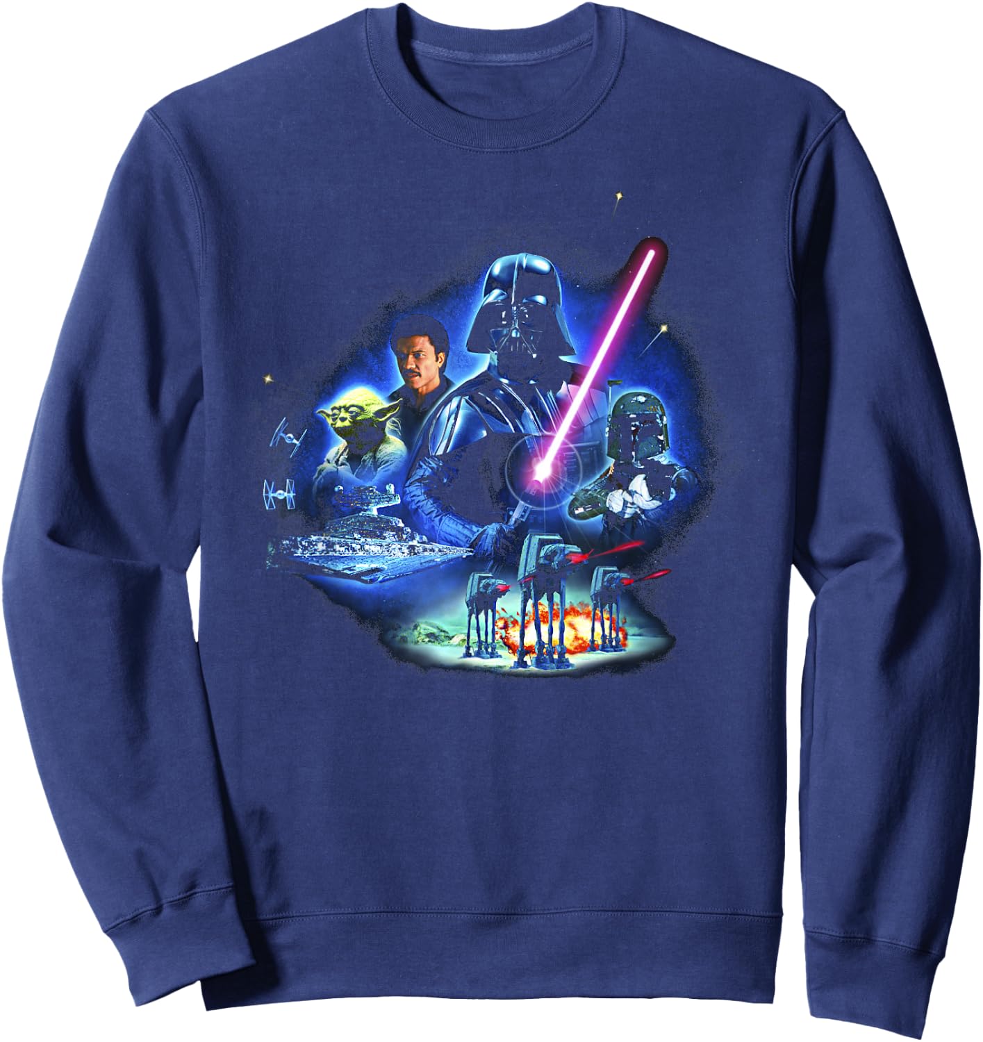 Star Wars The Empire Strikes Back 40th Group Shot Galaxy Sweatshirt - Sweatshirt | Navy