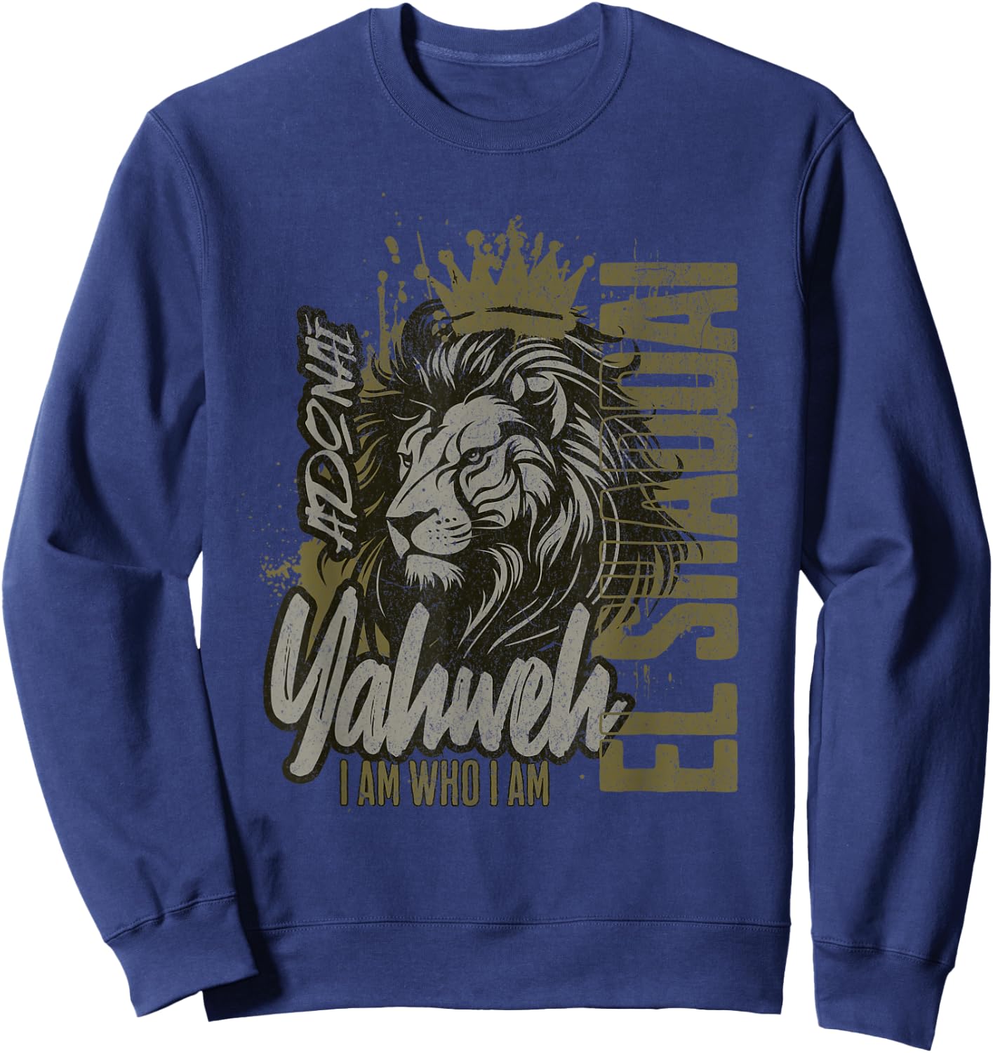 Christian Names God Witness Women Lion Yahweh Cool Sweatshirt - Sweatshirt | Navy