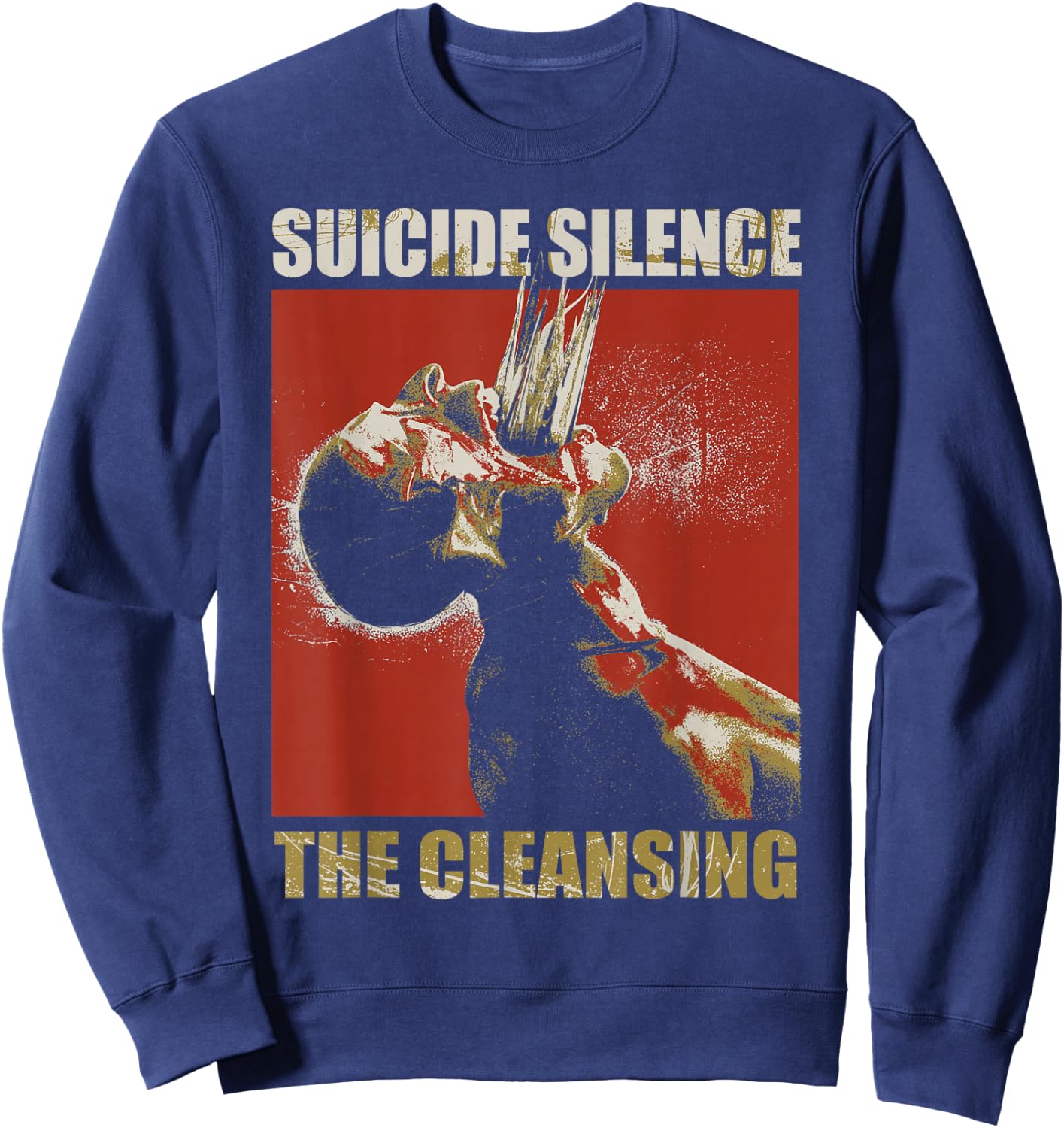 Suicide Silence - Official Merchandise - Cleansing Block Sweatshirt - Sweatshirt | Navy