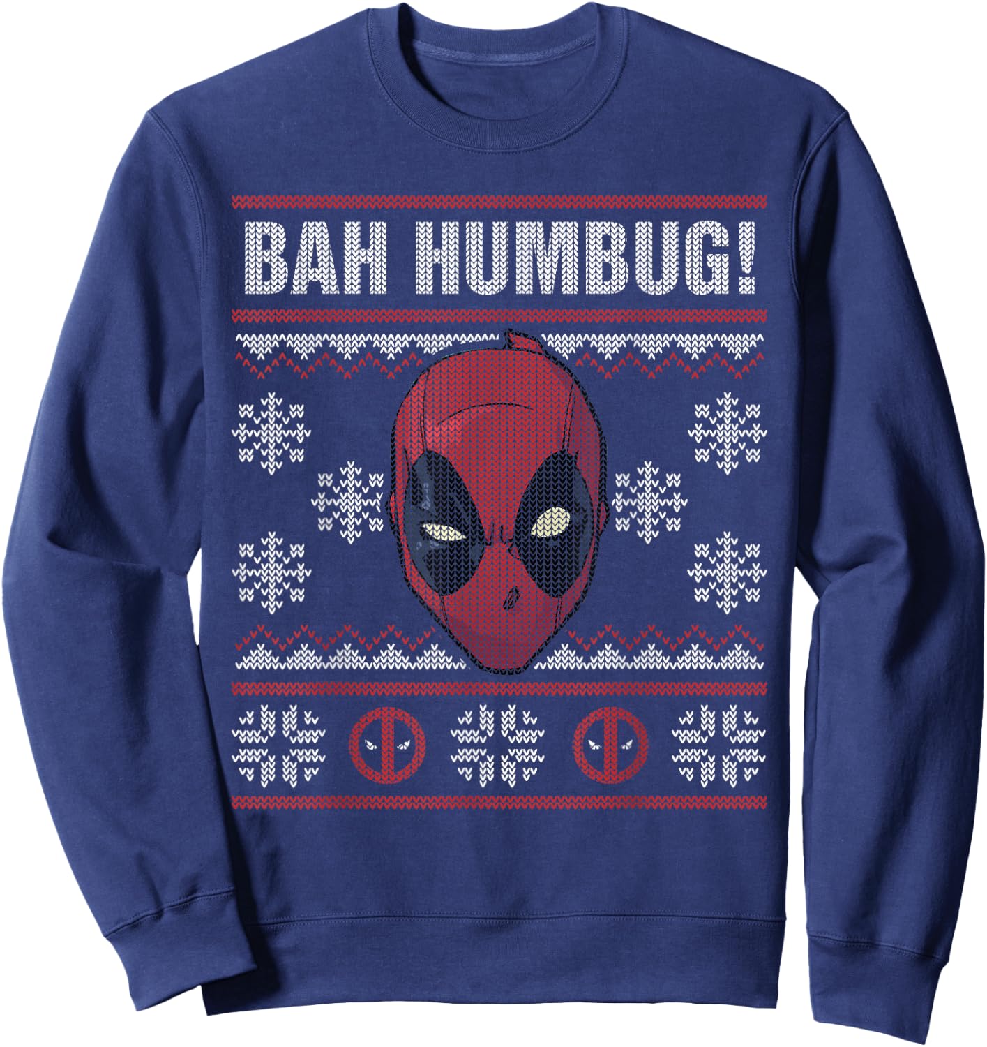 Marvel Deadpool Bah Humbug Holiday Sweatshirt - Sweatshirt | Navy