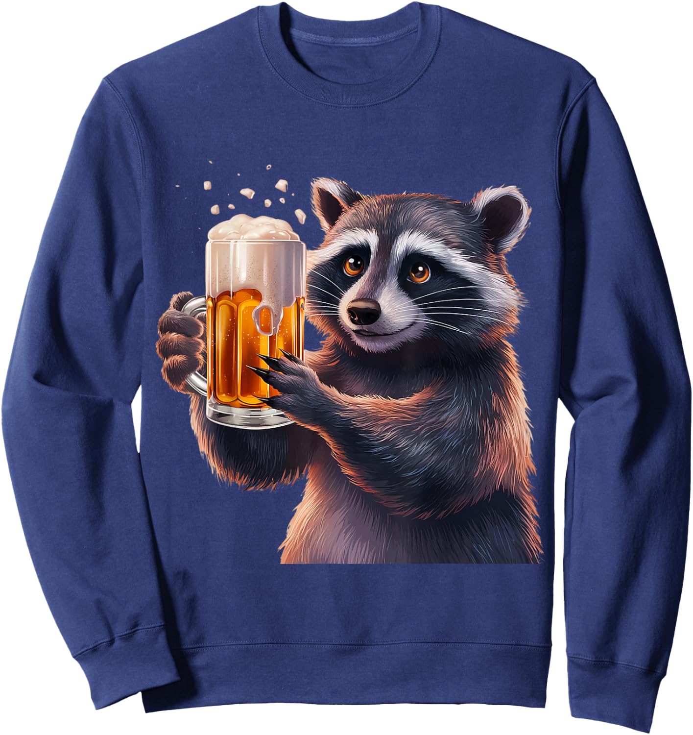 Raccoon & Beer Sweatshirt - Sweatshirt | Navy