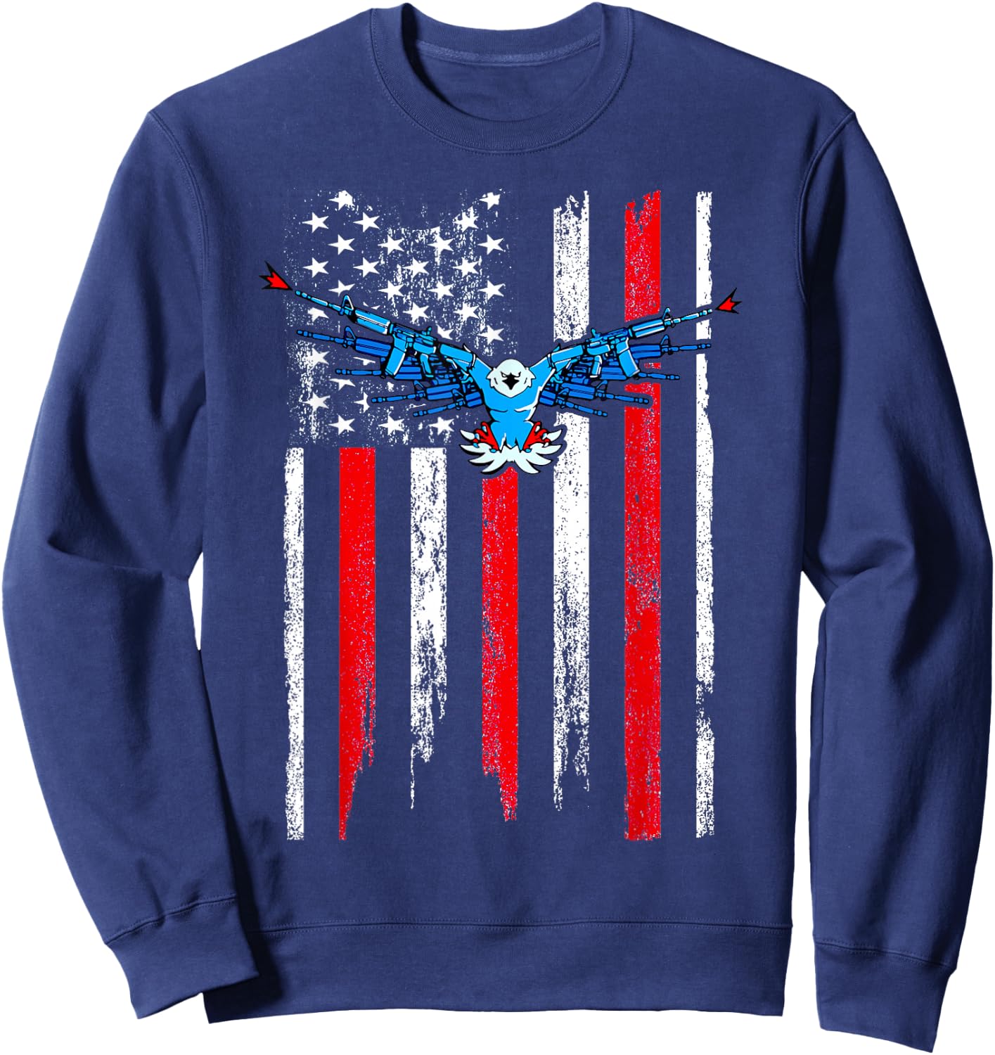 American Flag Demolition Ranch Sweatshirt - Sweatshirt | Navy