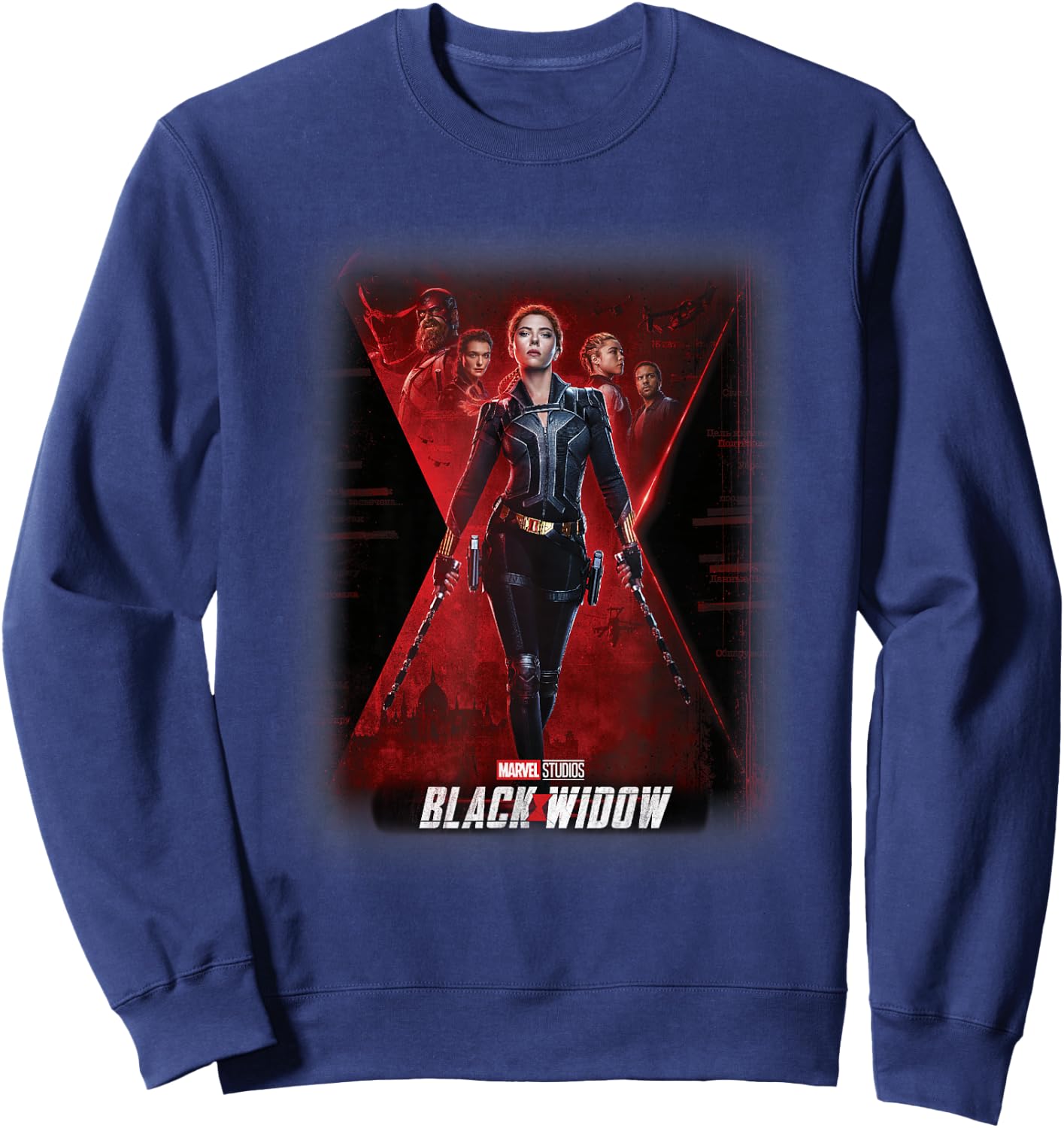 Marvel Black Widow Group Shot Poster Sweatshirt - Sweatshirt | Navy
