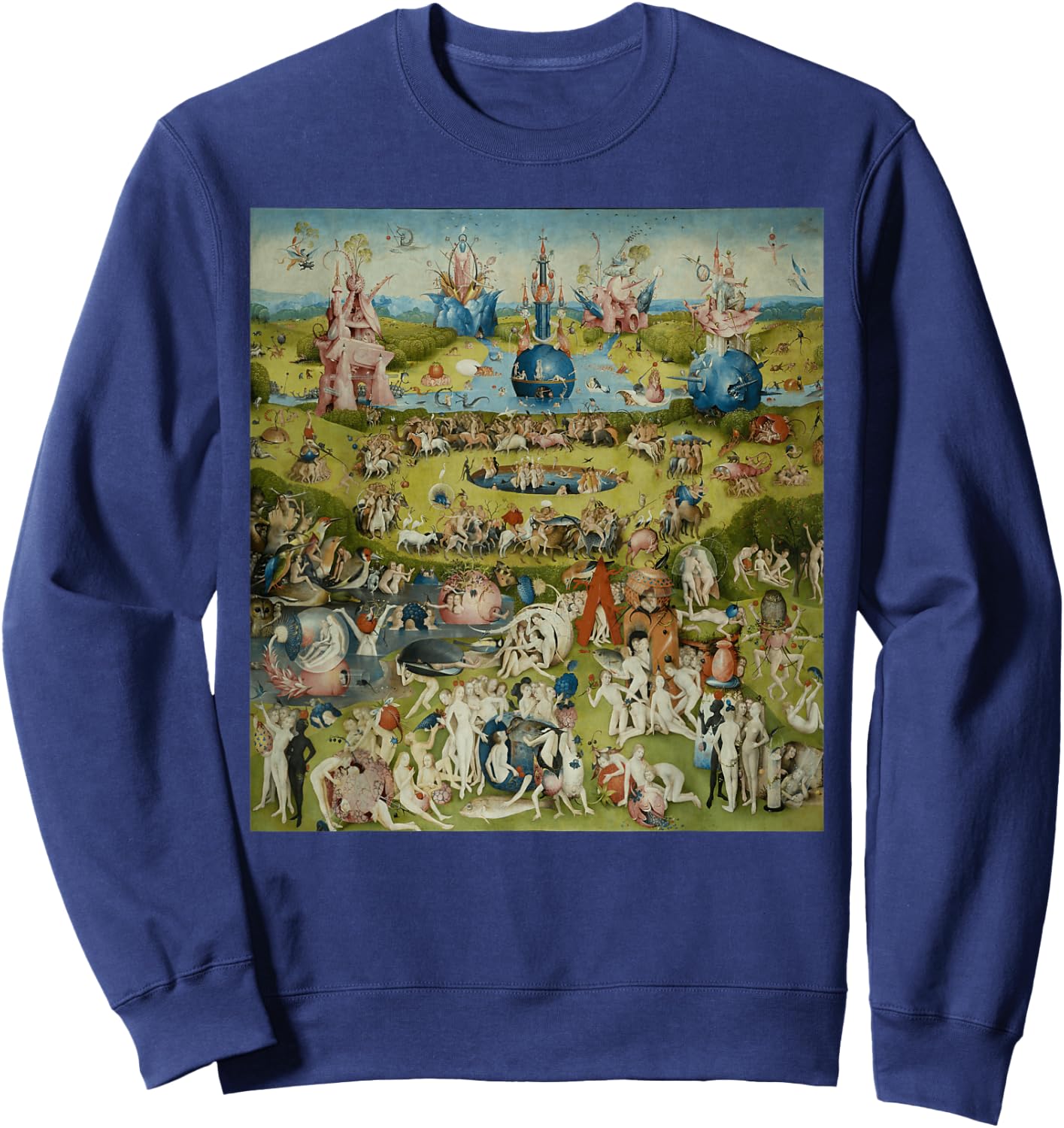 The Garden of Earthly Delights Famous Painting By Bosch Sweatshirt - Sweatshirt | Navy