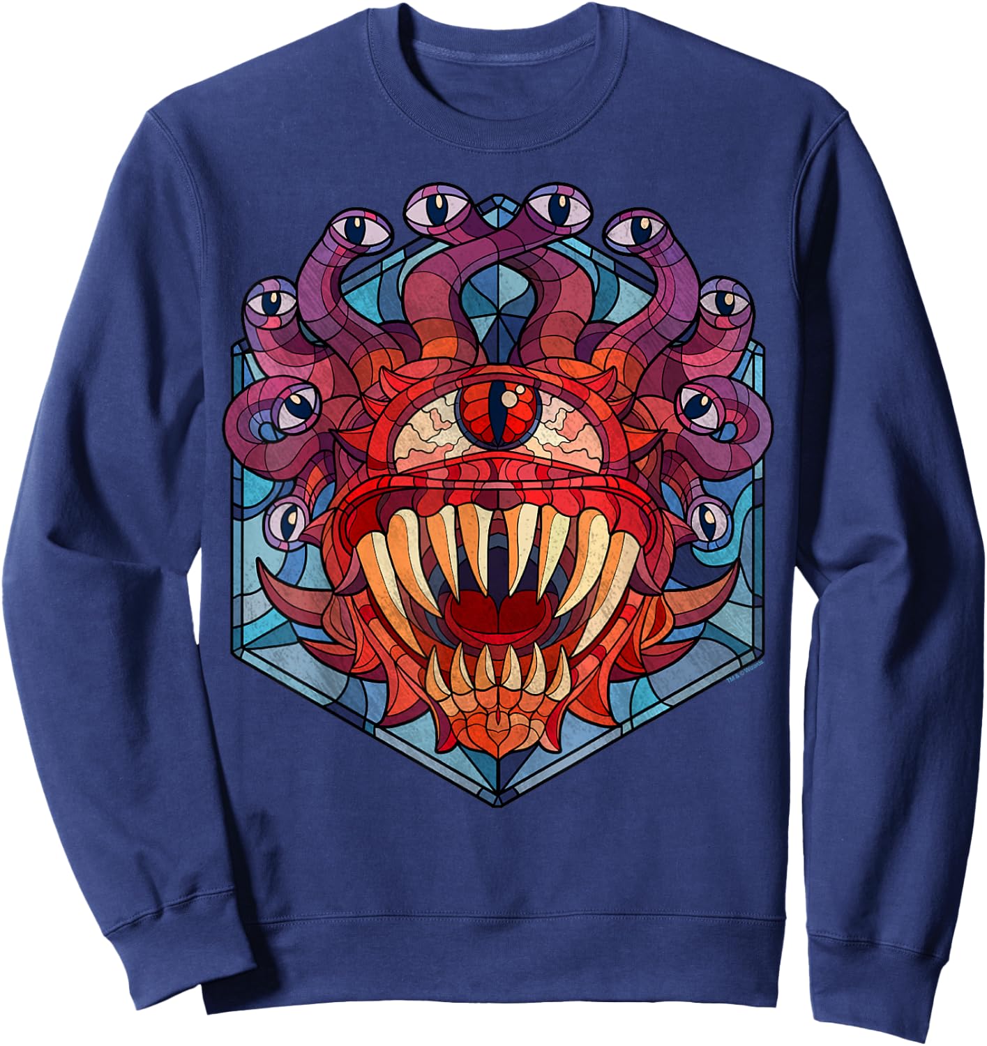 Dungeons & Dragons Beholder Stained Glass Sweatshirt - Sweatshirt | Navy