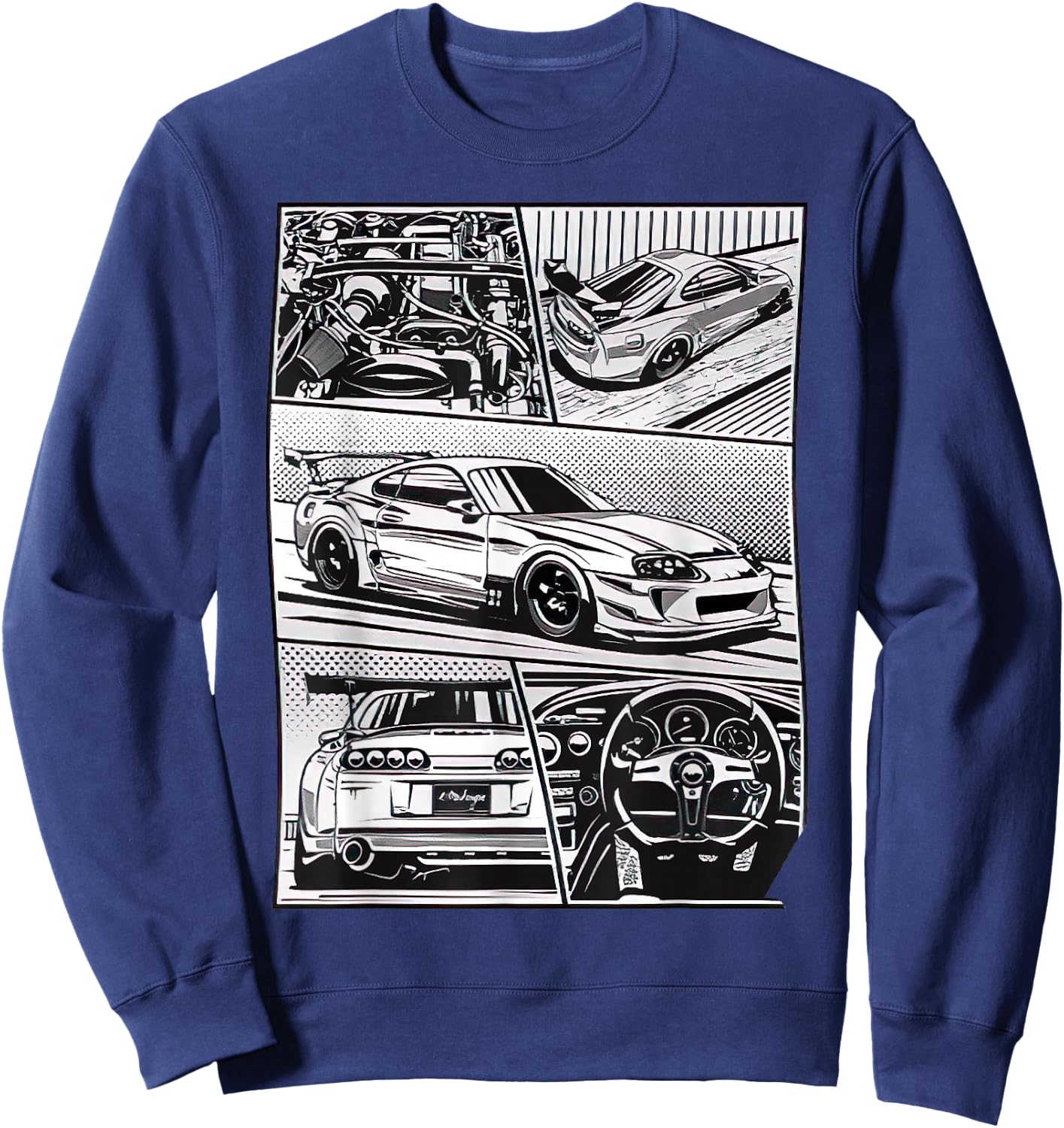 Supra JDM comic book, nice Gift Sweatshirt - Sweatshirt | Navy