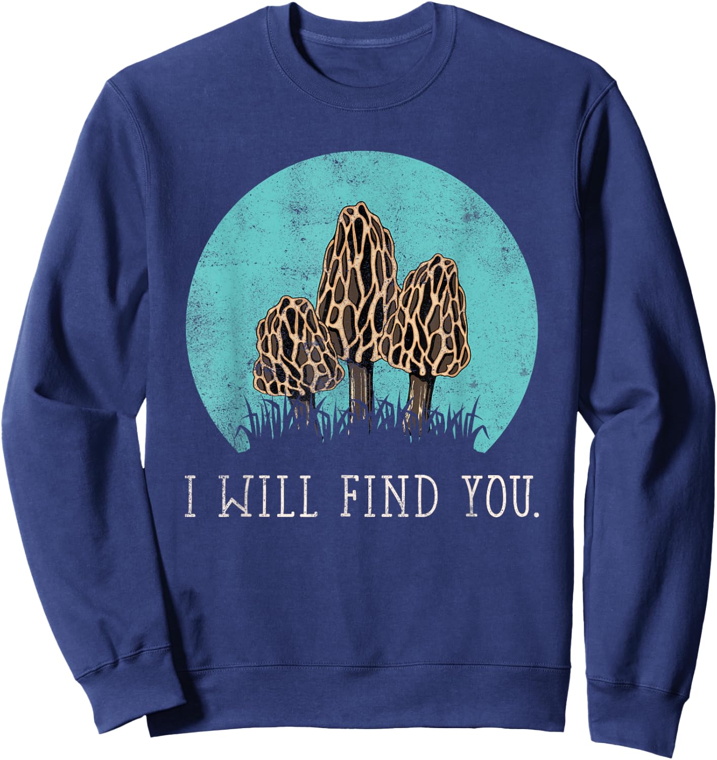 Hunting Morel Mushroom Shirt Sweatshirt - Sweatshirt | Navy