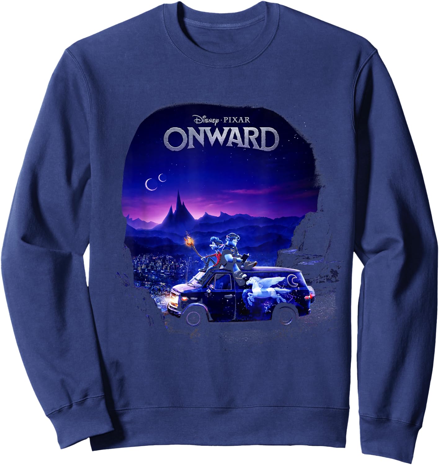 Disney Pixar Onward Poster Fade Sweatshirt - Sweatshirt | Navy