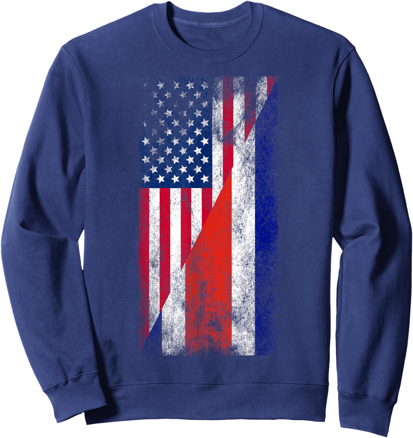 USA & Costa Rica Flag - United States of America Costa Rican Sweatshirt - Sweatshirt | Navy
