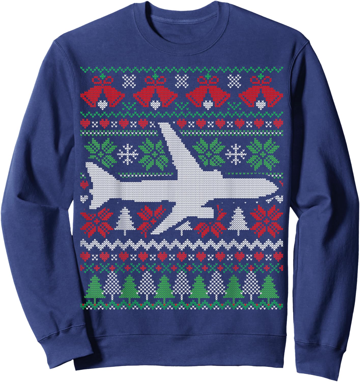 Christmas Airplane Aviation Gift Sweatshirt - Sweatshirt | Navy