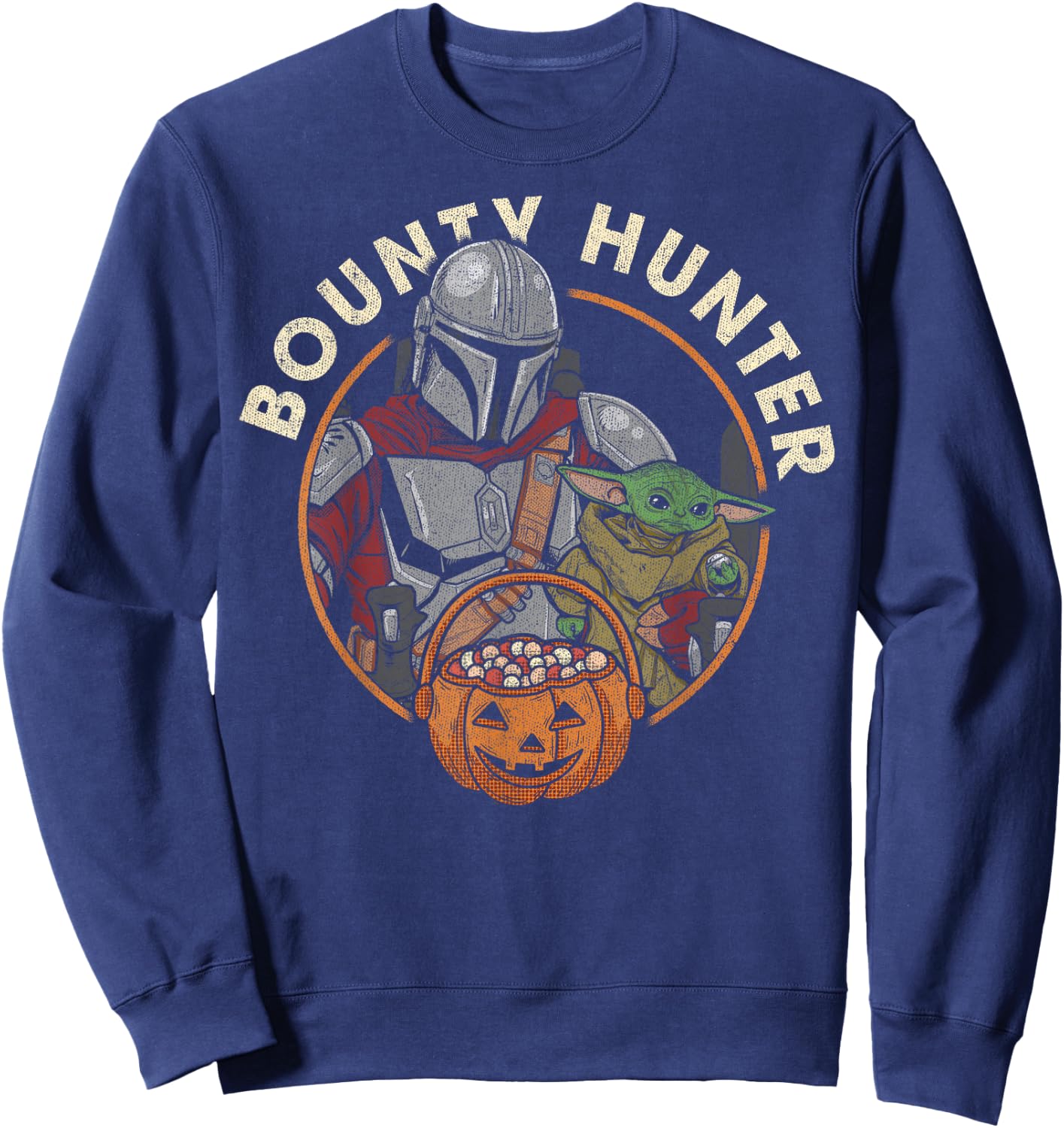 Star Wars The Mandalorian Halloween Candy Bounty Hunter Sweatshirt - Sweatshirt | Navy