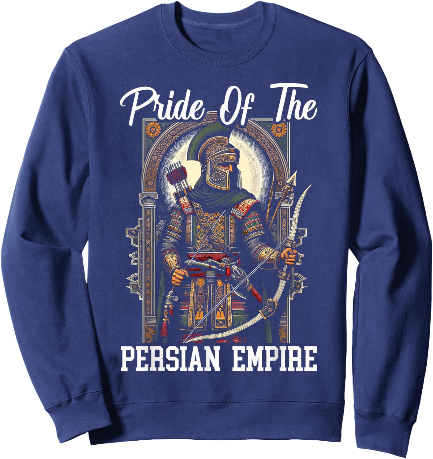 Persian Immortal Achaemenid Empire Persian Warrior Sweatshirt - Sweatshirt | Navy