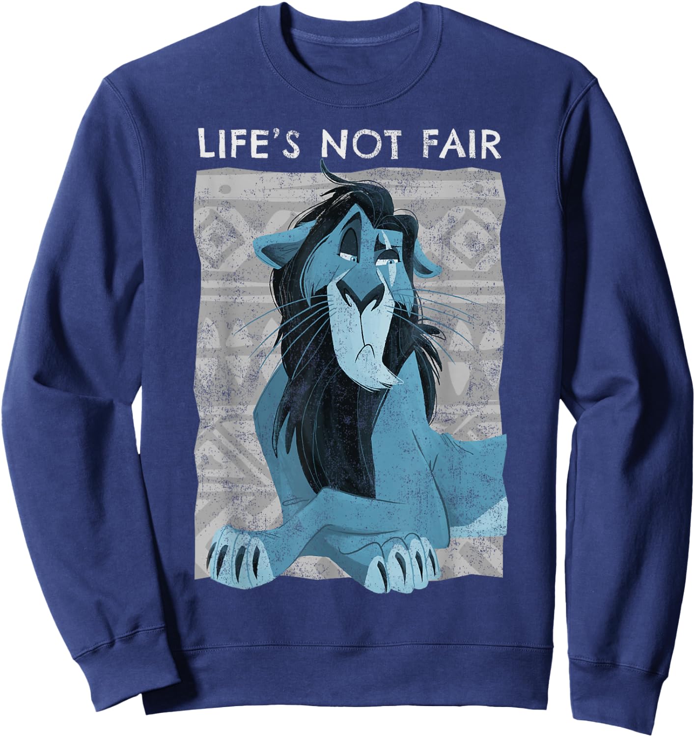 Disney The Lion King Scar Life's Not Fair Portrait Sweatshirt - Sweatshirt | Navy