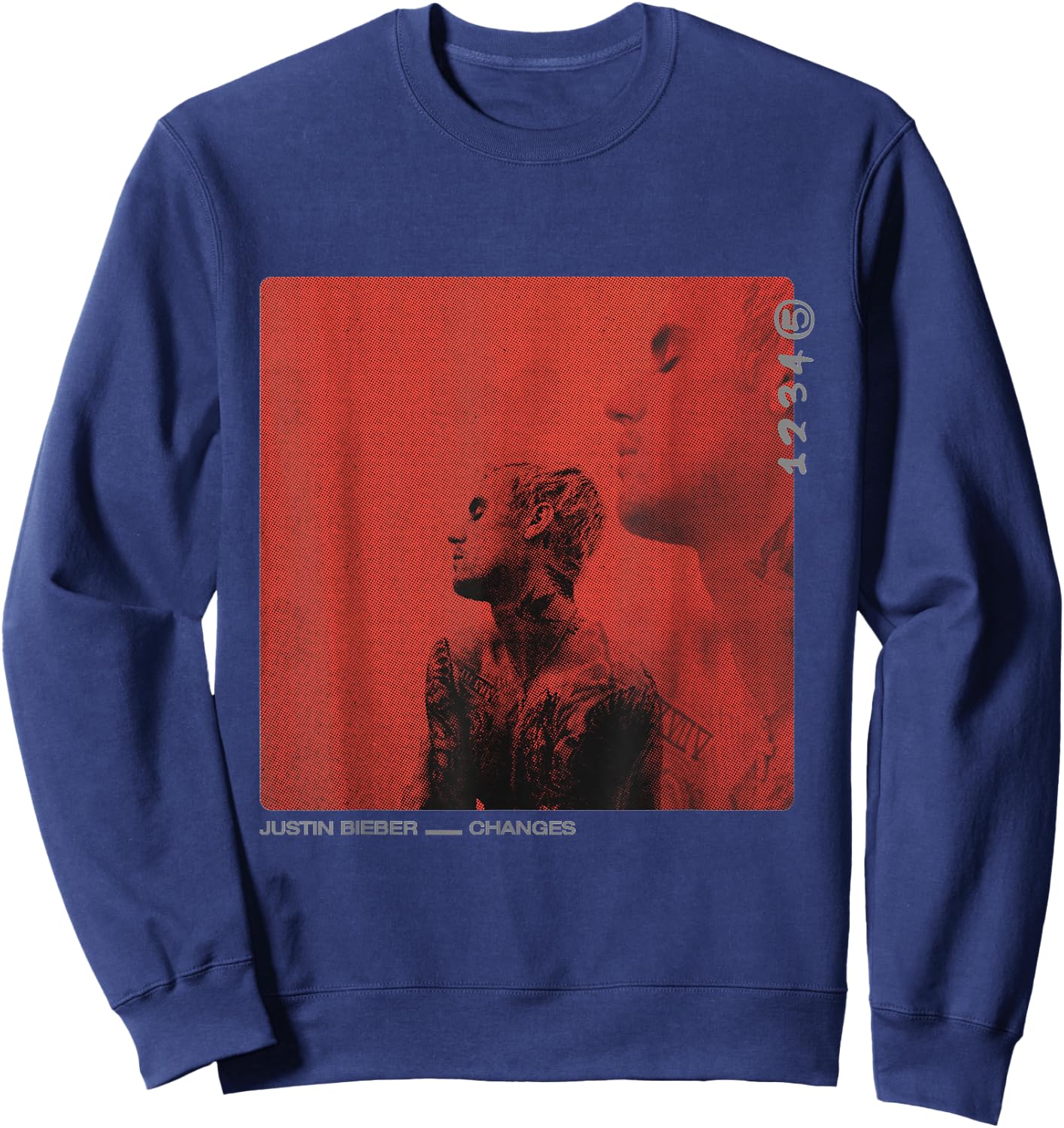 Justin Bieber Red Cover Sweatshirt - Sweatshirt | Navy
