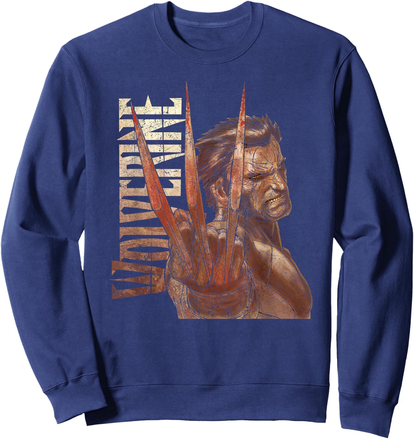Marvel X-Men Wolverine Three Claws Sweatshirt - Sweatshirt | Navy