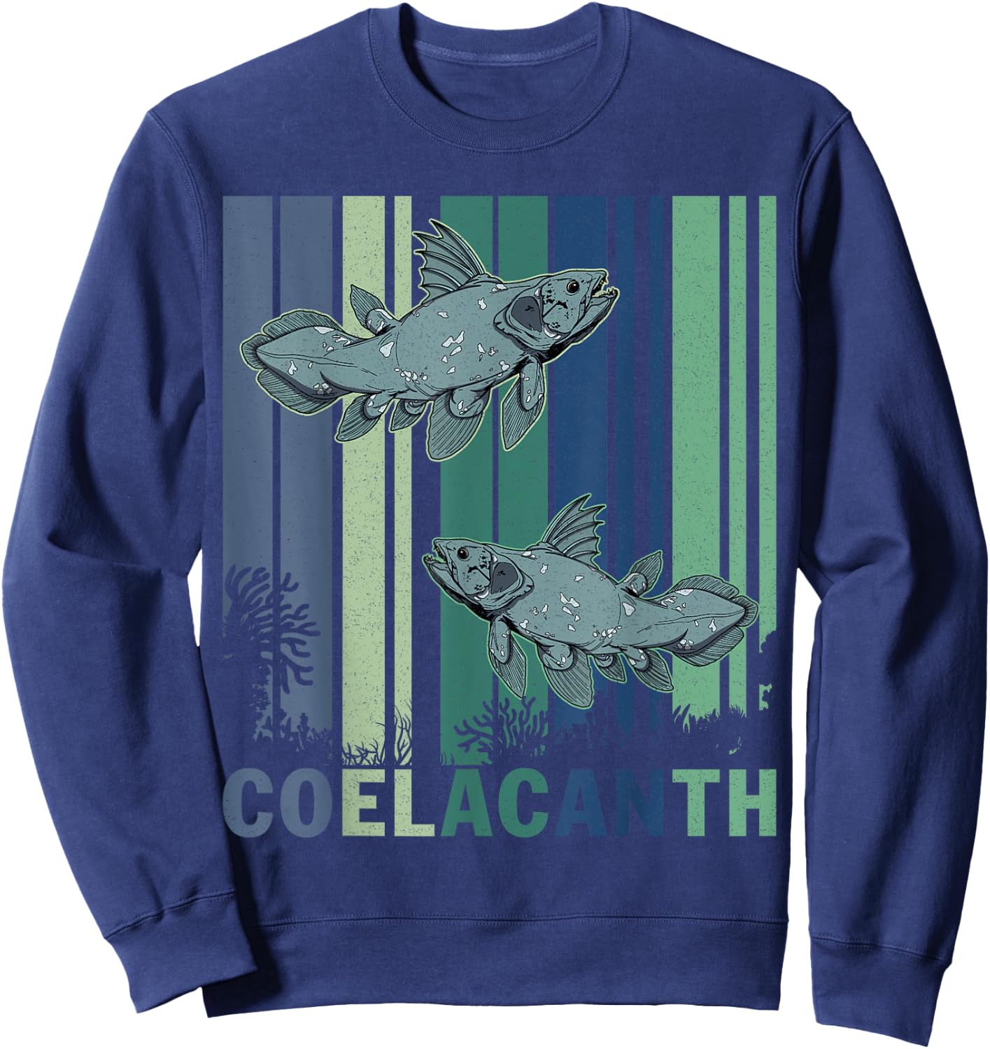 Coelacanth Fish Paleontologist Scientist Animal Care Sweatshirt - Sweatshirt | Navy