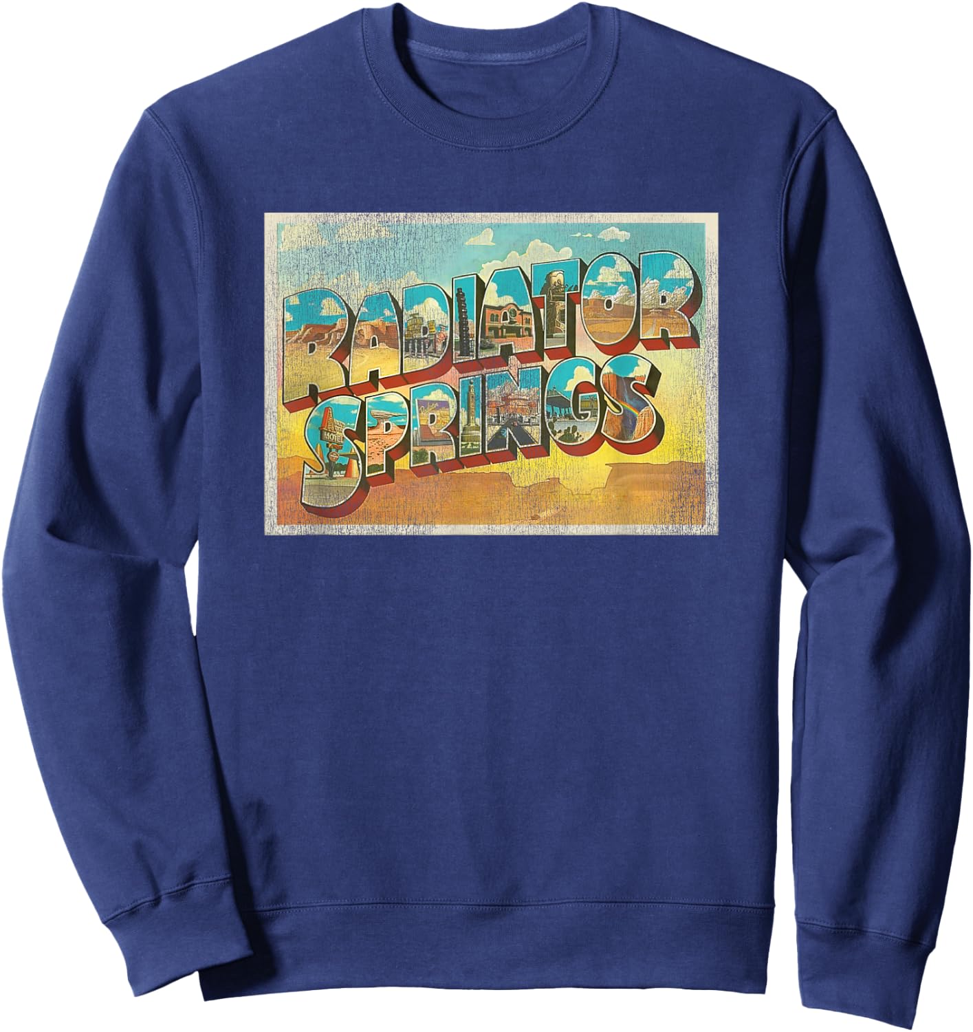 Disney Pixar Cars Radiator Springs Postcard Sweatshirt - Sweatshirt | Navy