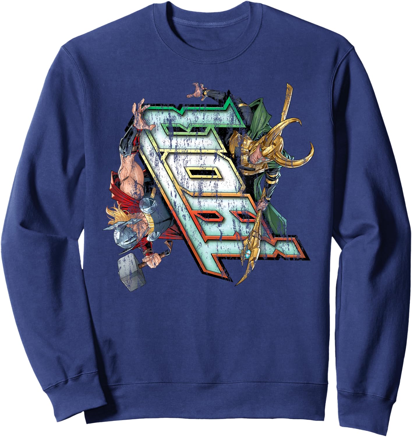 Marvel Thor vs. Loki Comic Book Sweatshirt - Sweatshirt | Navy