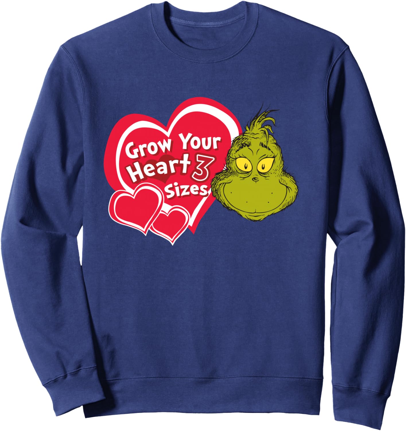 Dr. Seuss Grinch Grow Your Heart Sweatshirt - Sweatshirt | Navy