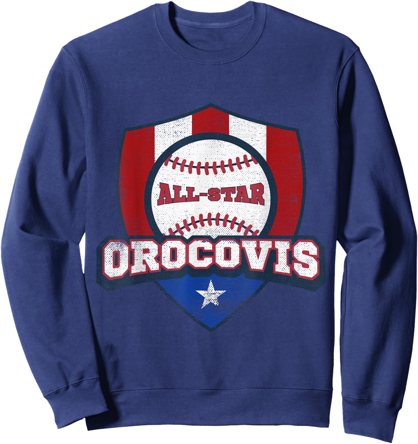 Orocovis Puerto Rico Camisa Puerto Rican World PR Baseball Sweatshirt - Sweatshirt | Navy