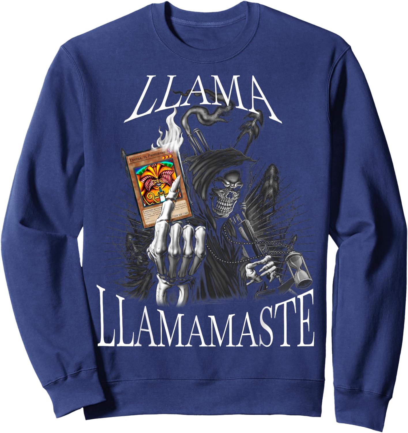 Llama llamamaste llama mas temprano Sweatshirt - Sweatshirt | Navy