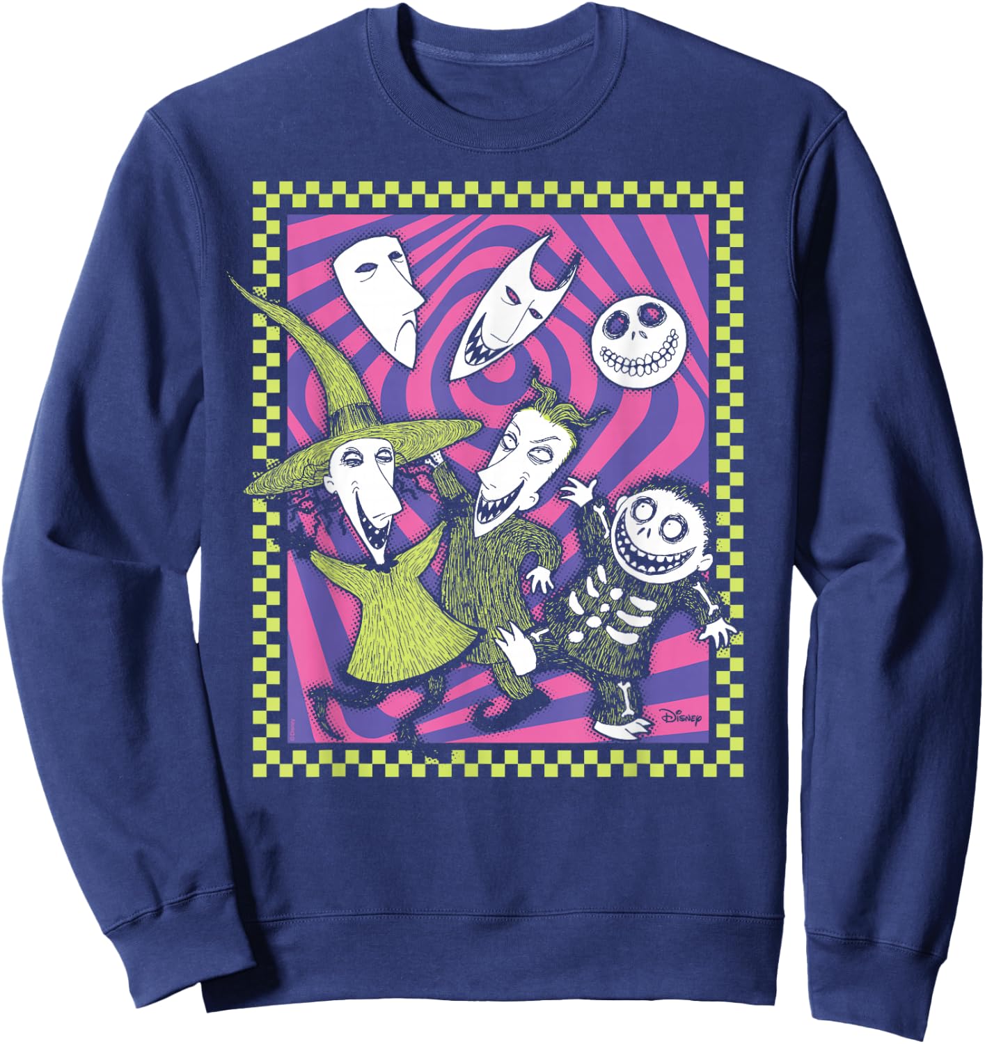 The Nightmare Before Christmas - Retro Lock Shock Barrel Sweatshirt - Sweatshirt | Navy