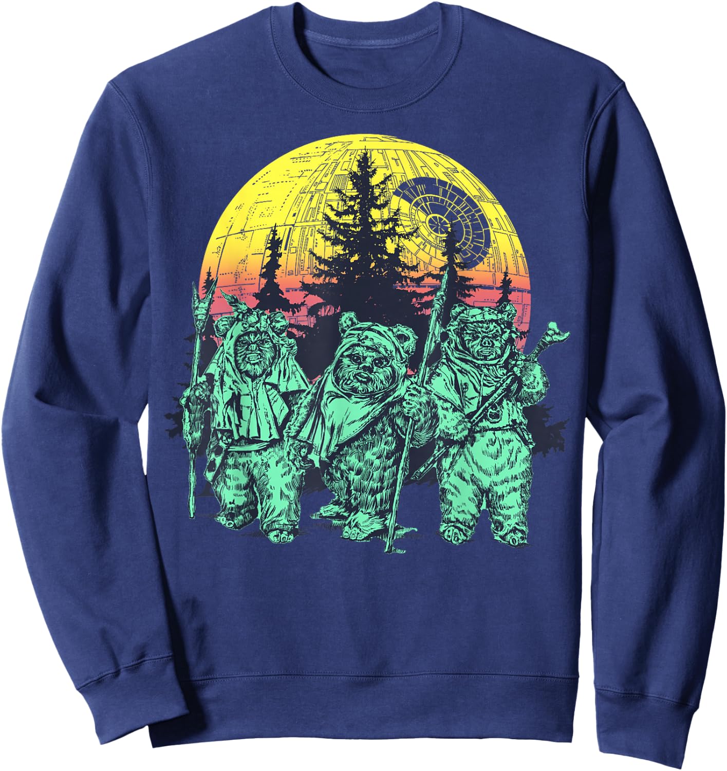 Star Wars Endor Ewok Forest Sunset Sweatshirt - Sweatshirt | Navy