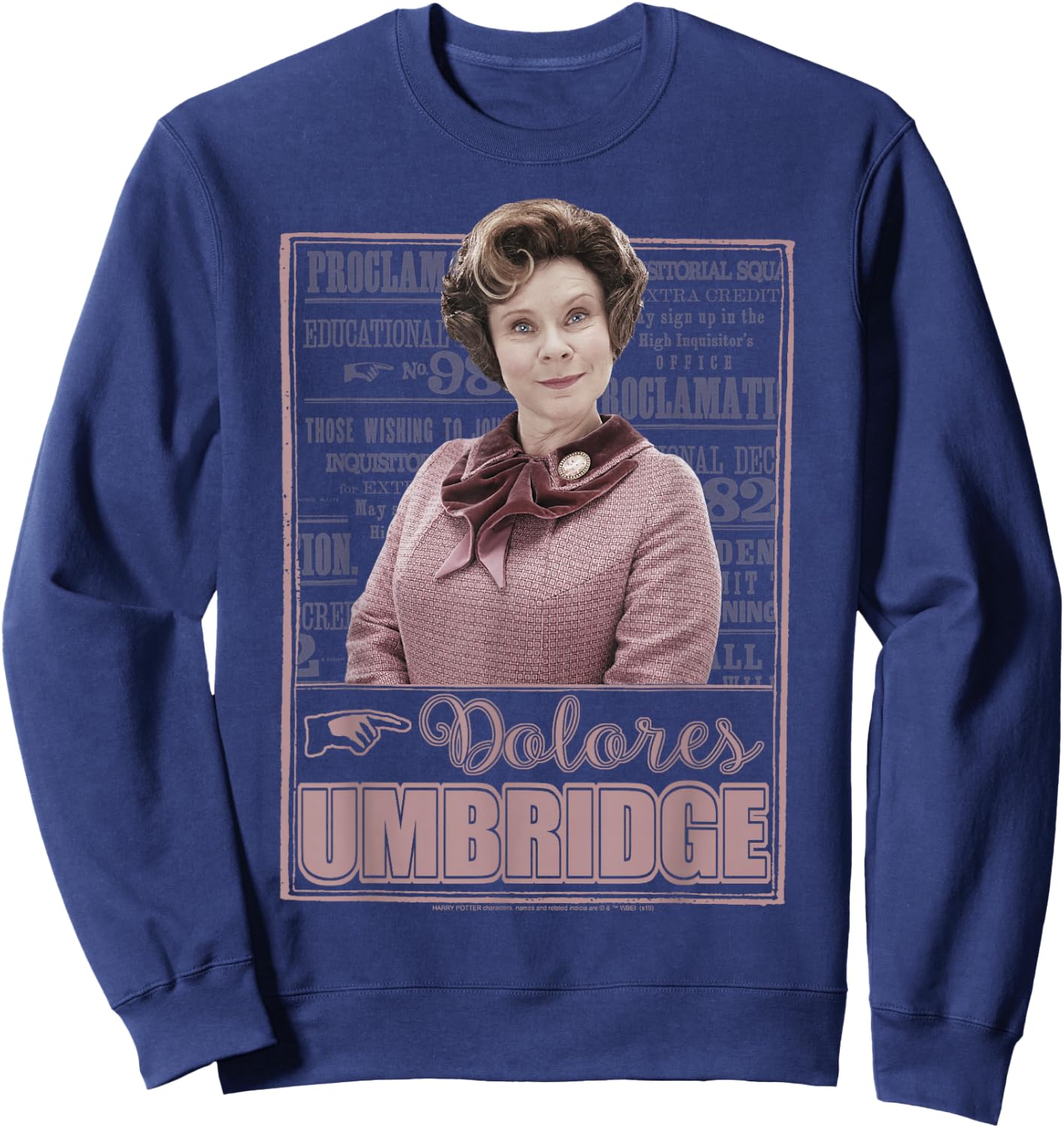 Harry Potter Dolores Umbridge Proclamation Portrait Sweatshirt - Sweatshirt | Navy