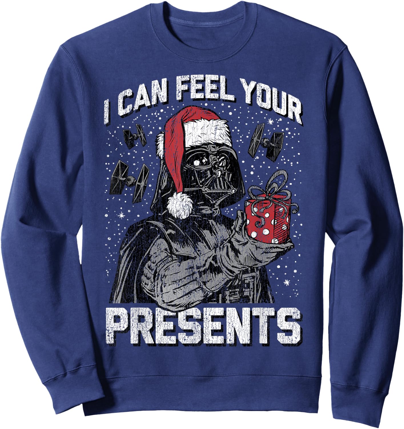 Star Wars Christmas Darth Vader I Can Feel Your Presents Sweatshirt - Sweatshirt | Navy