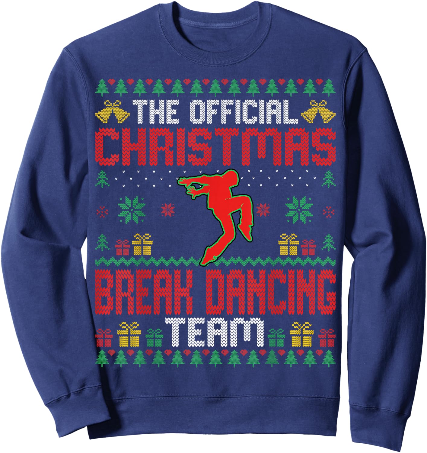 Christmas Breakdancing Team B-Boy Breakdancer Hip-Hop Dancer Sweatshirt - Sweatshirt | Navy