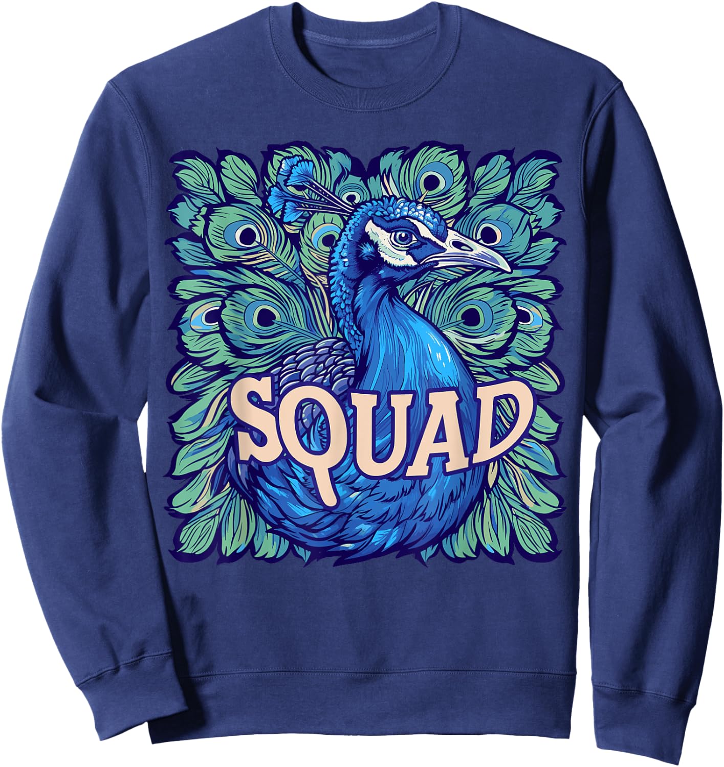 Peacock SQUAD, Gifts for people who like Peacock Sweatshirt - Sweatshirt | Navy