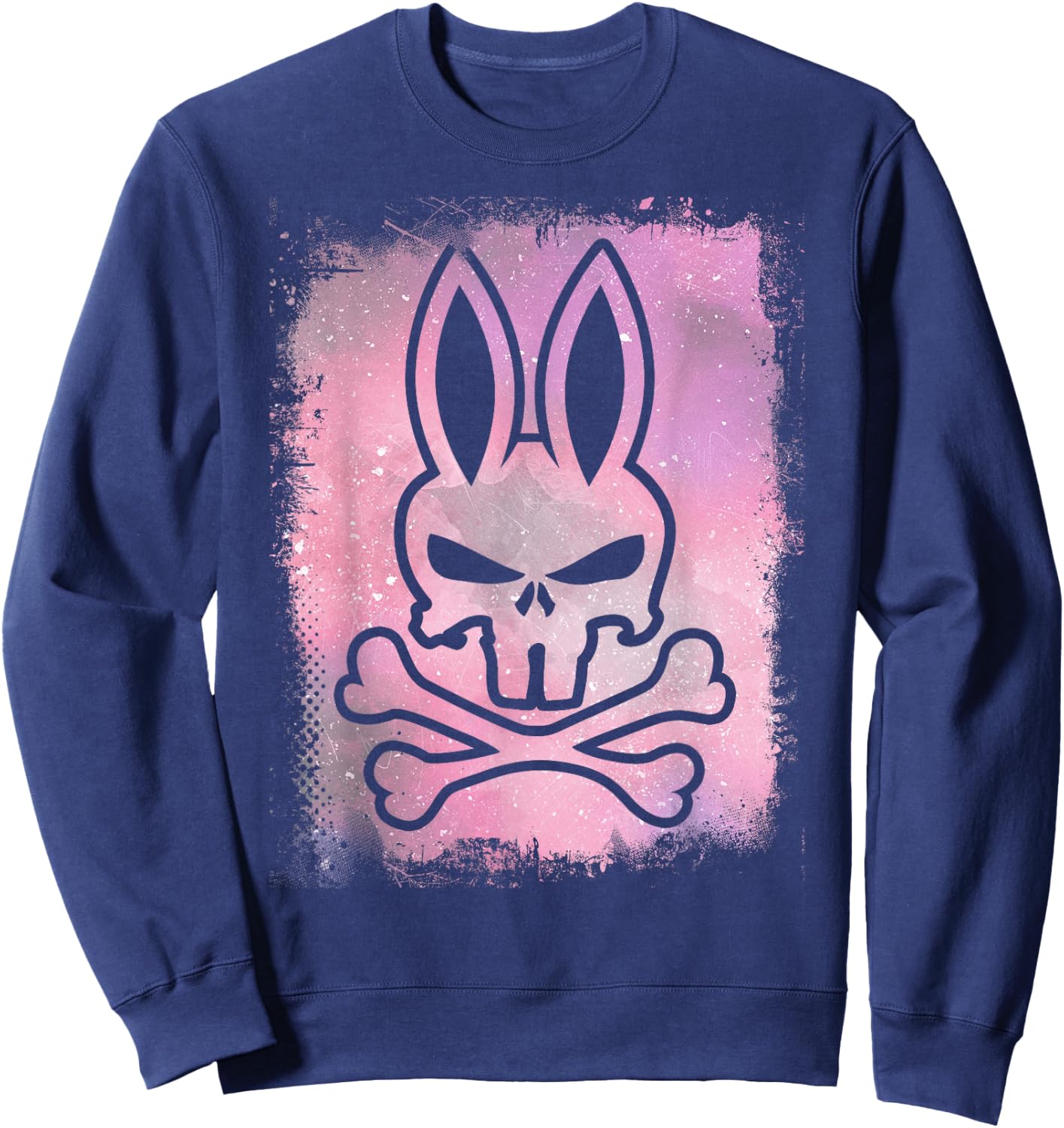 Rabbit Skull I Hare Skull Bones Design Sweatshirt - Sweatshirt | Navy