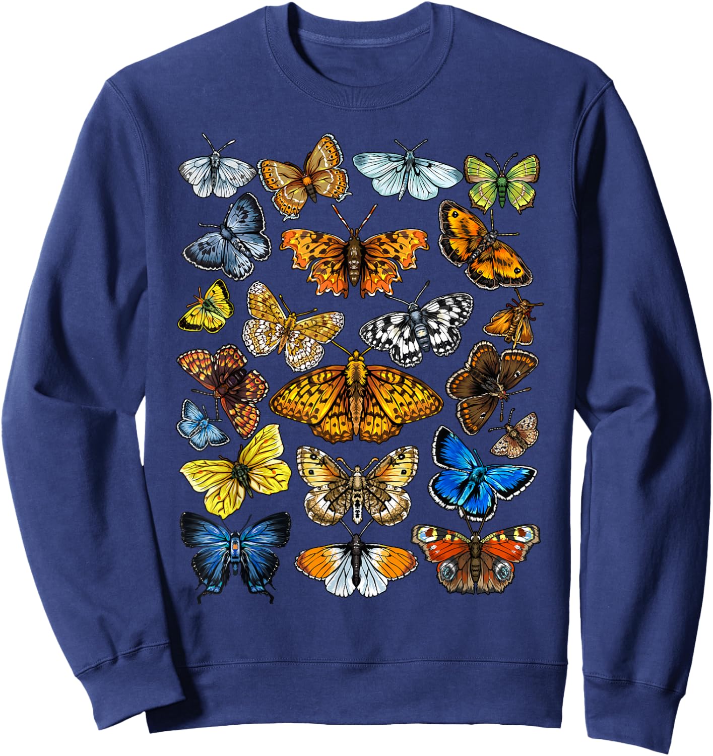 Butterfly Gift Women Kids Butterfly Lover Collection Sweatshirt - Sweatshirt | Navy