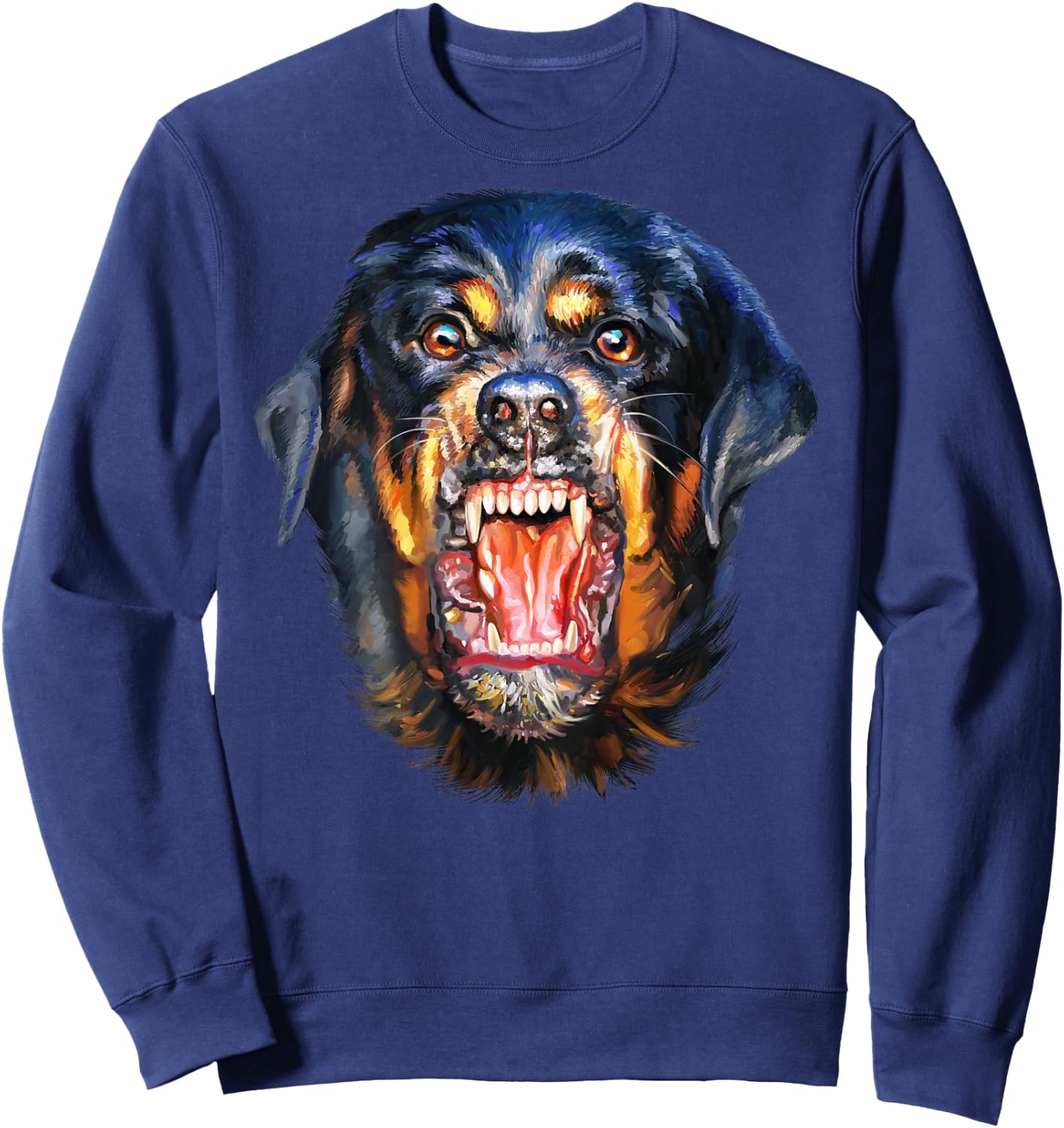 Ferocious Rottweiler Dog Sweatshirt - Sweatshirt | Navy