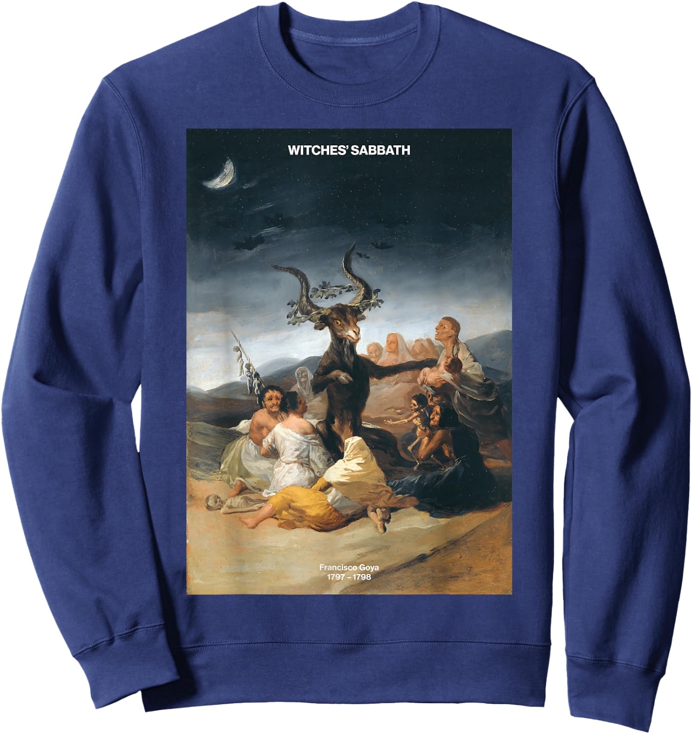 Fine Arts Bottega Witches h Sabbath – Francisco Goya Black Small Sweatshirt - Sweatshirt | Navy