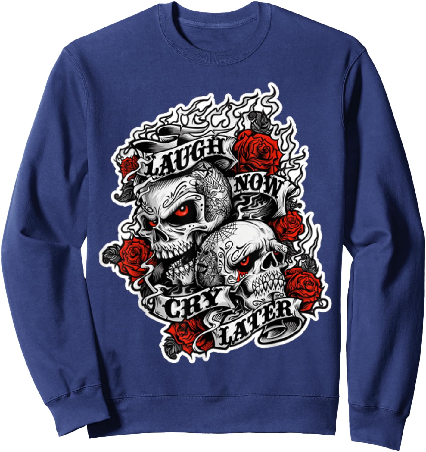 Laugh Now - Cry Later - Wild Biker Sweatshirt - Sweatshirt | Navy