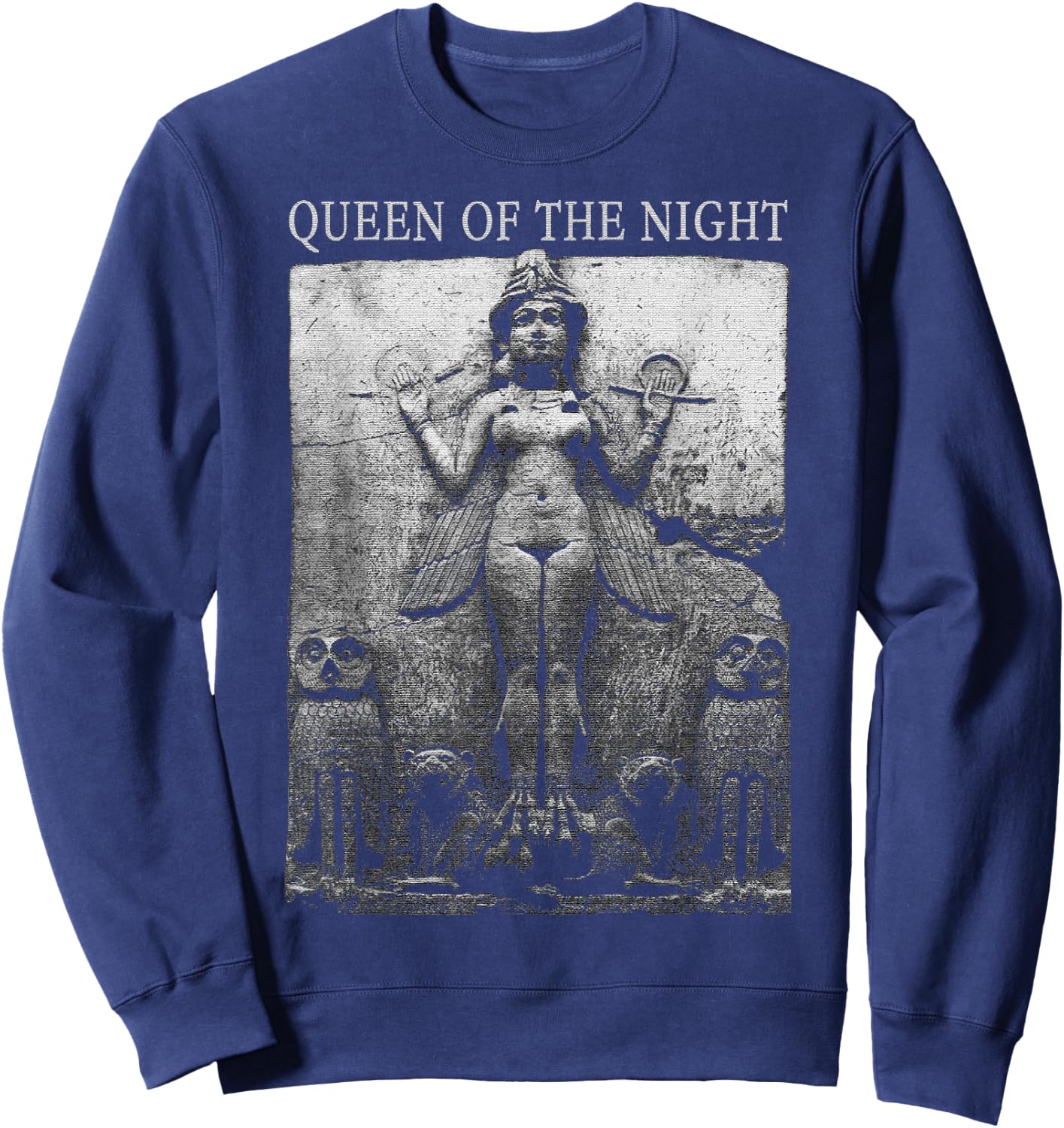 Lilith Inanna Queen of the Night Ishtar Ereshkigal Sumerian Sweatshirt - Sweatshirt | Navy