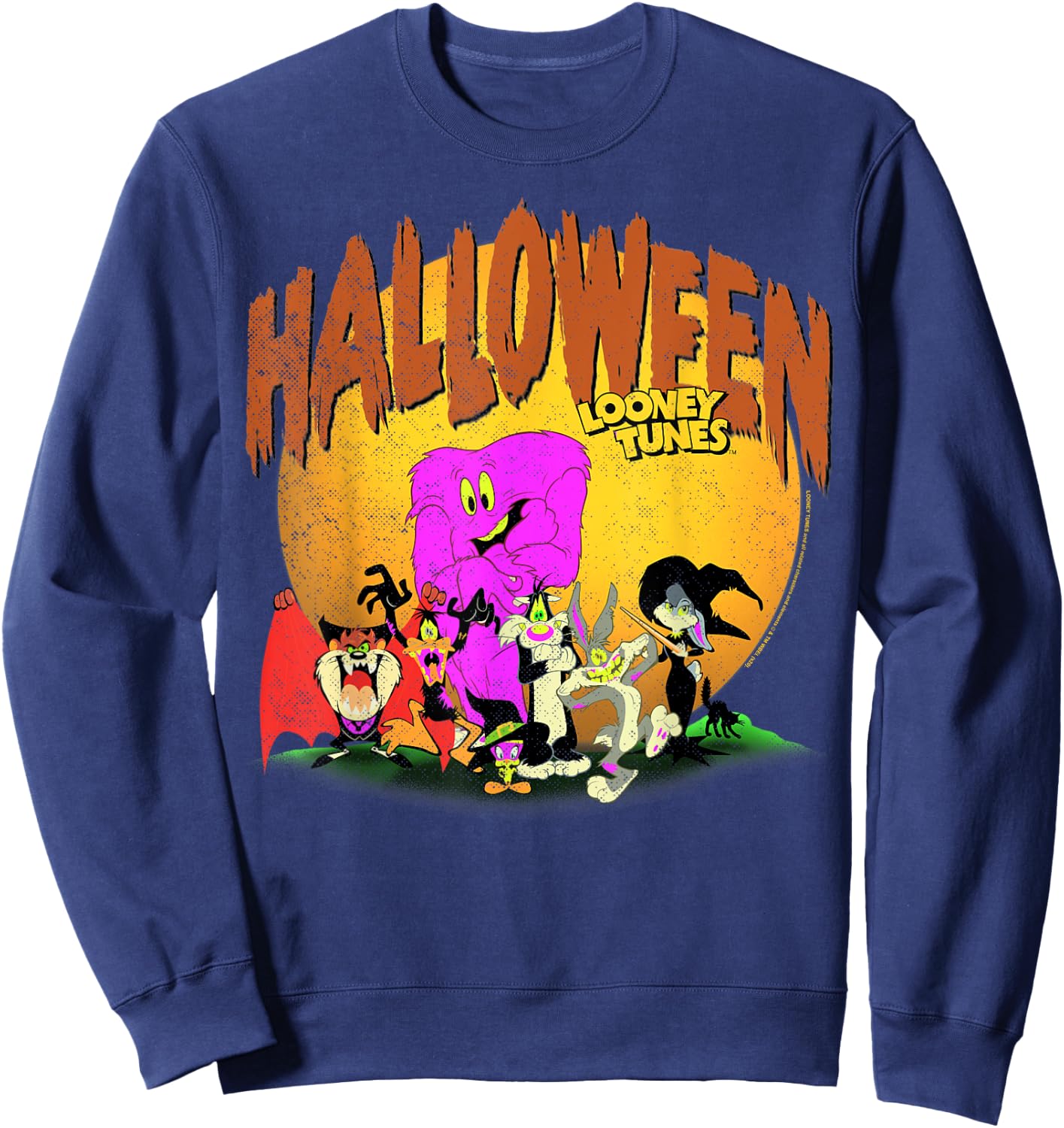 Looney Tunes Halloween Night Group Shot Sweatshirt - Sweatshirt | Navy