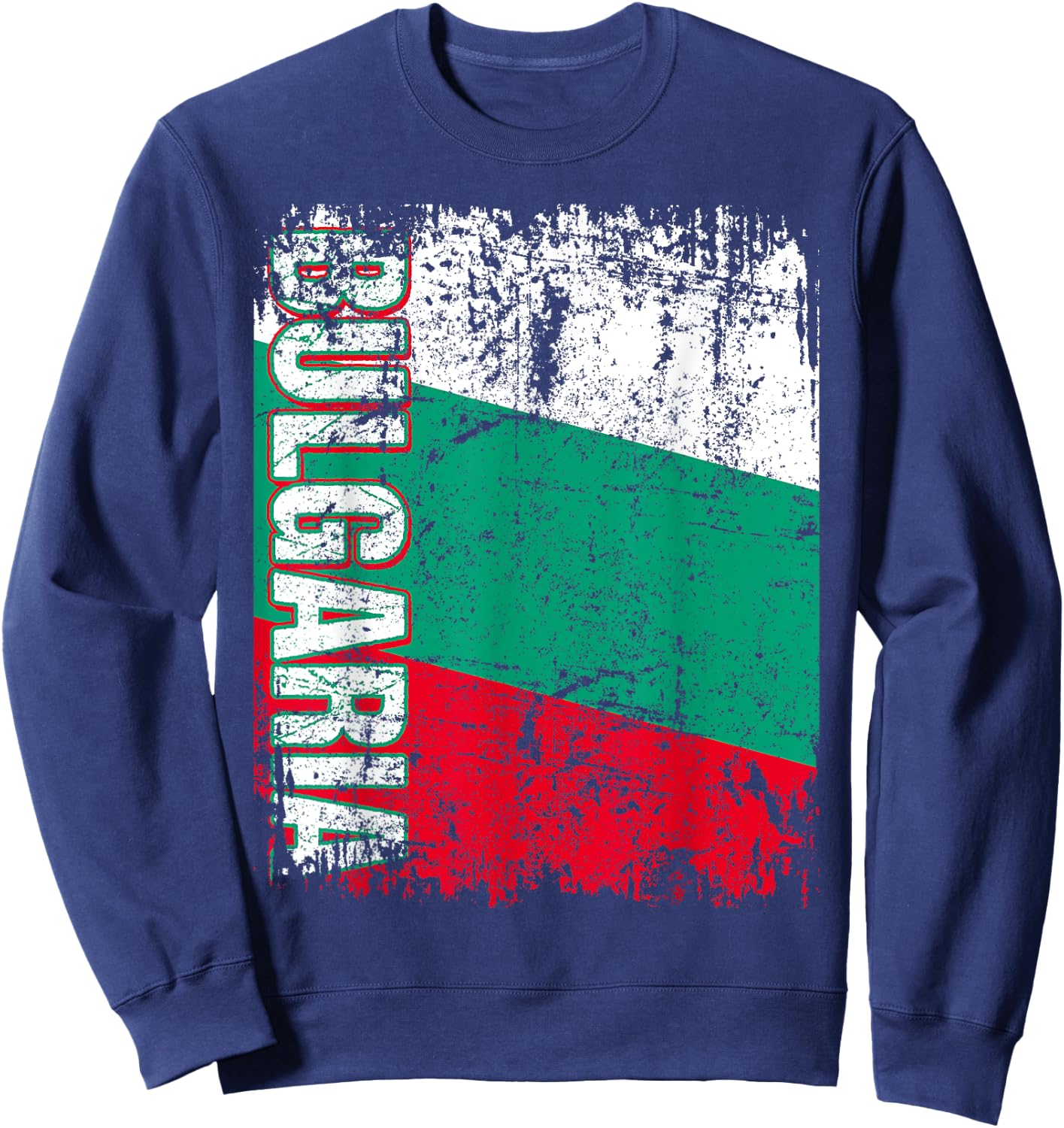 BULGARIA Flag Vintage Distressed BULGARIA Sweatshirt - Sweatshirt | Navy