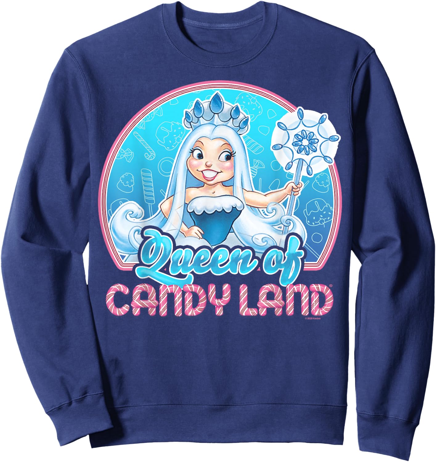 Candy Land Queen of Candy Land Portrait Small Sweatshirt - Sweatshirt | Navy
