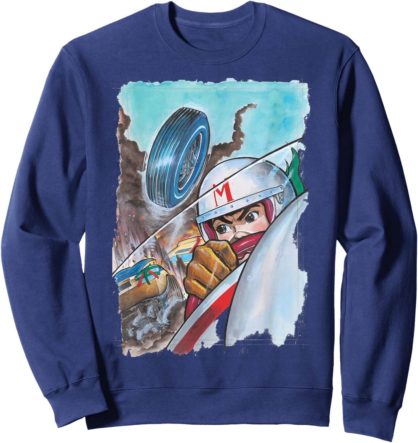 Manga Speed Racer Crash Sweatshirt - Sweatshirt | Navy