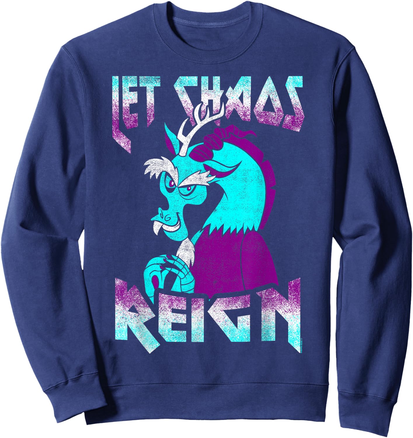 My Little Pony: Friendship Is Magic Let Chaos Reign Vintage Sweatshirt - Sweatshirt | Navy