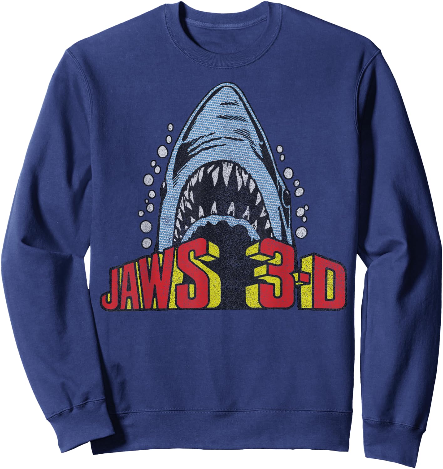 Jaws Retro 3D Poster Sweatshirt - Sweatshirt | Navy