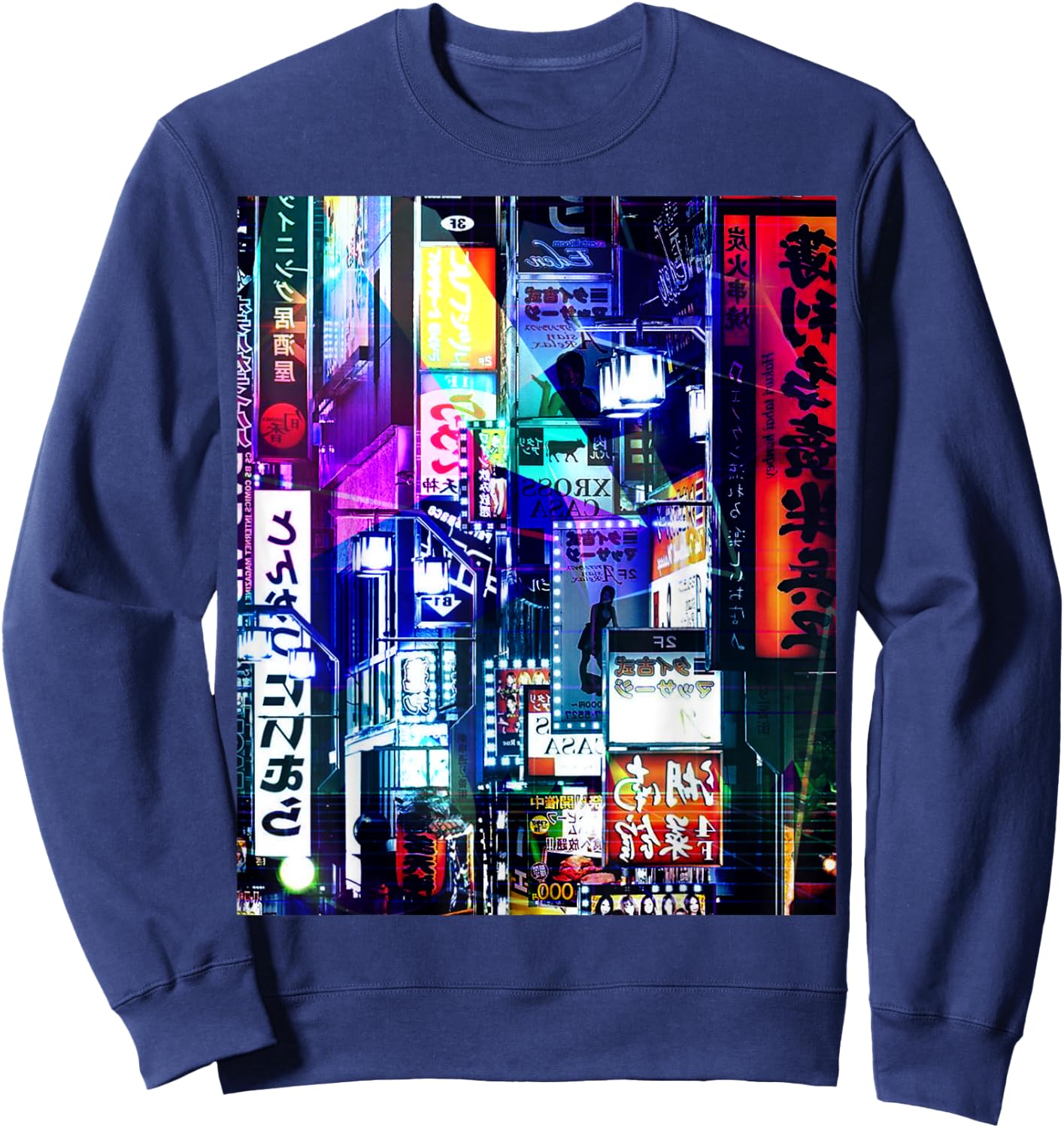 Shibuya Tokyo night Japan trip Sweatshirt - Sweatshirt | Navy