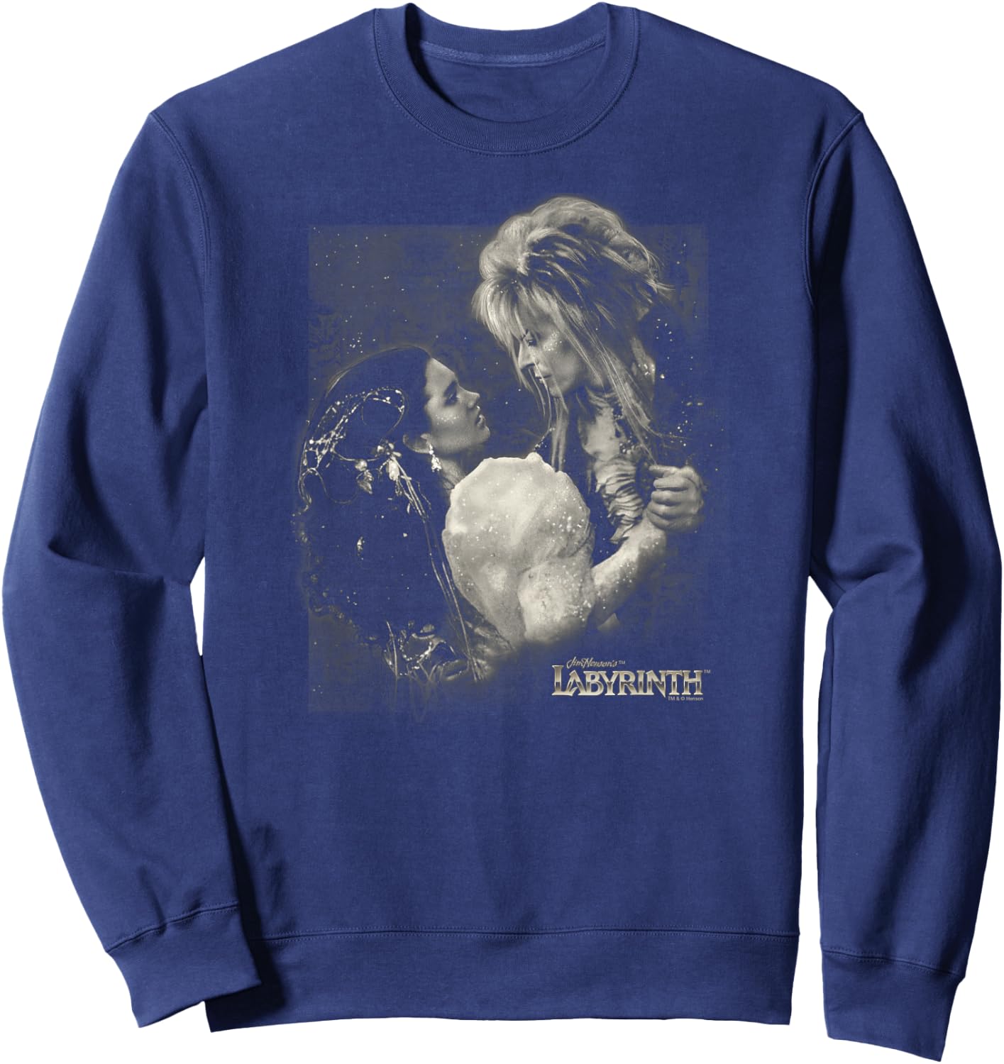 Labyrinth Official Licensed - Adult, -Adults, -Kids, Female - Black - Short Sleeve - - Slim Fit - Modern - Dance - Fantasy - Small Sweatshirt - Sweatshirt | Navy